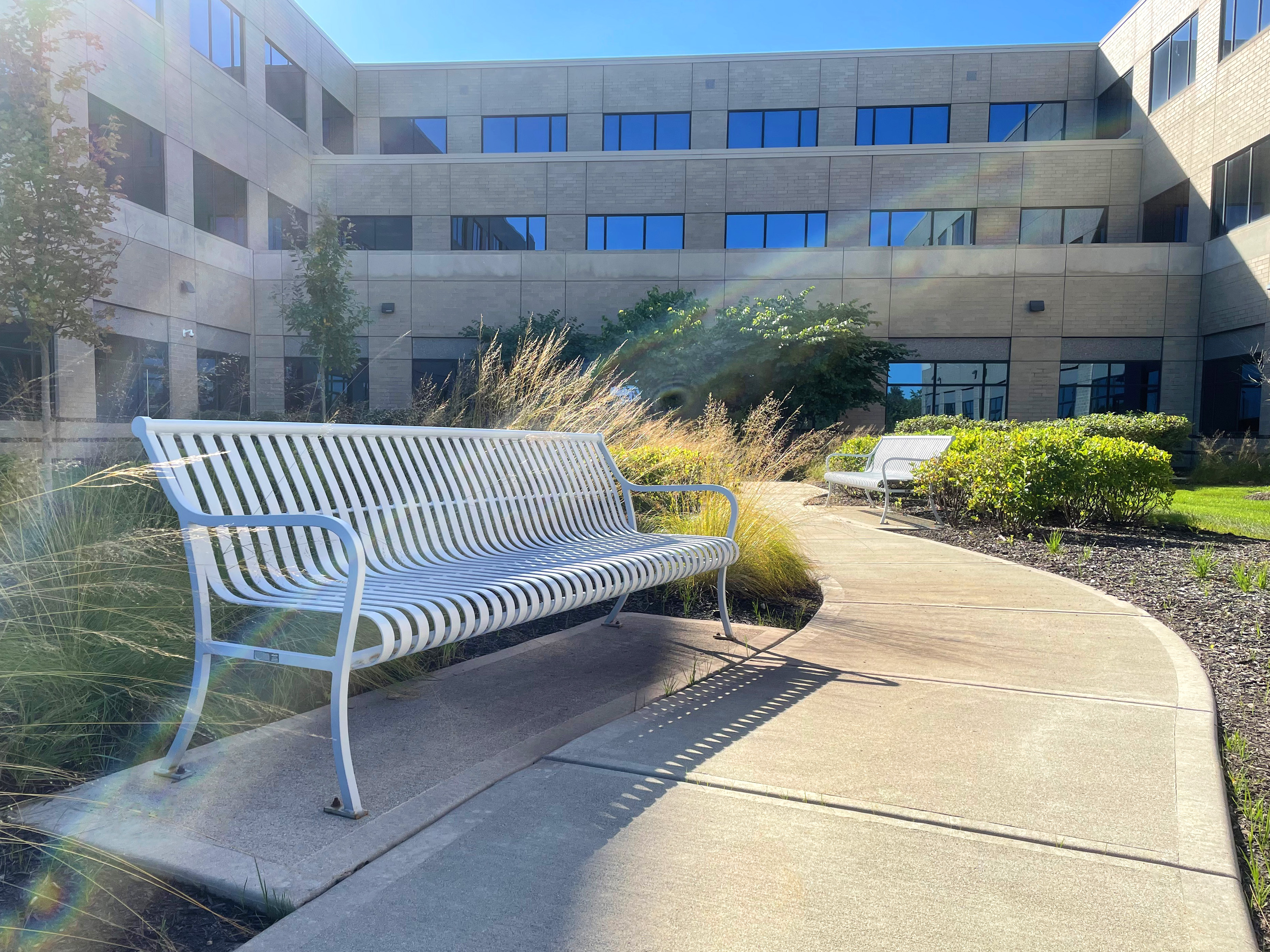 Pullman Bench With Back 6Ft Sparklesilver Corporate Office Fishersin