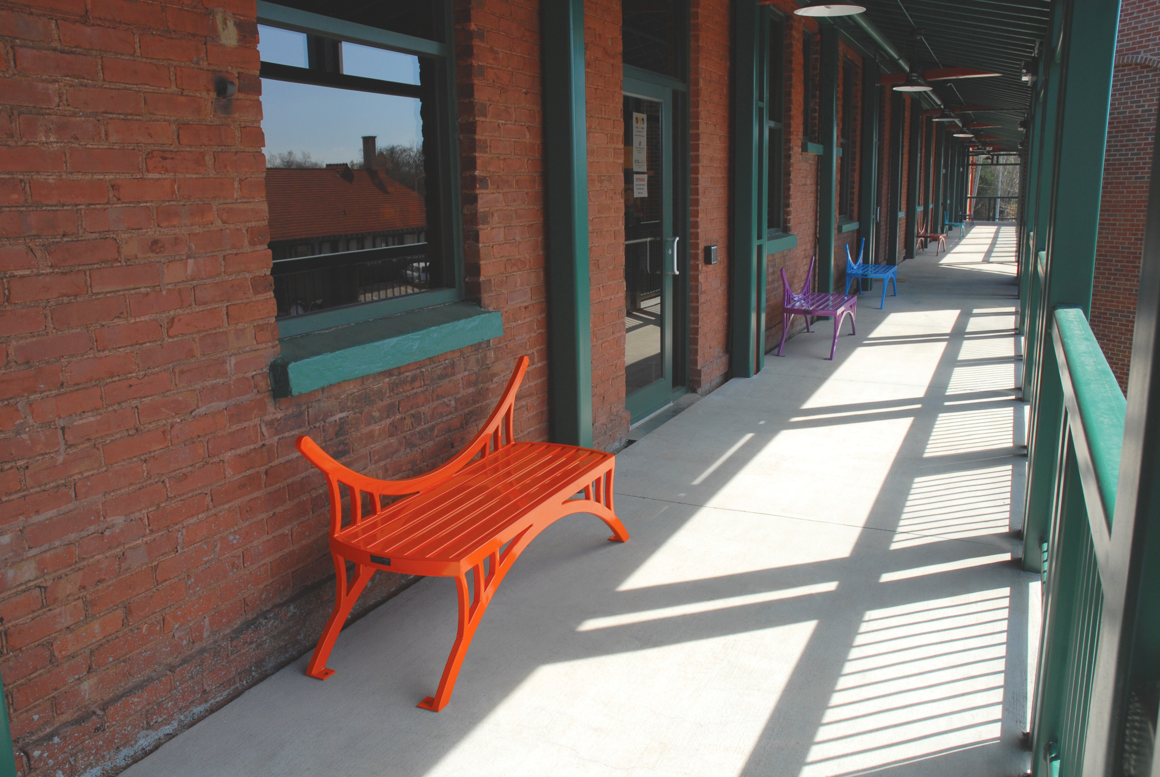 Dragonfly Bench With Back 6Ft Customorange Entertainment Museum