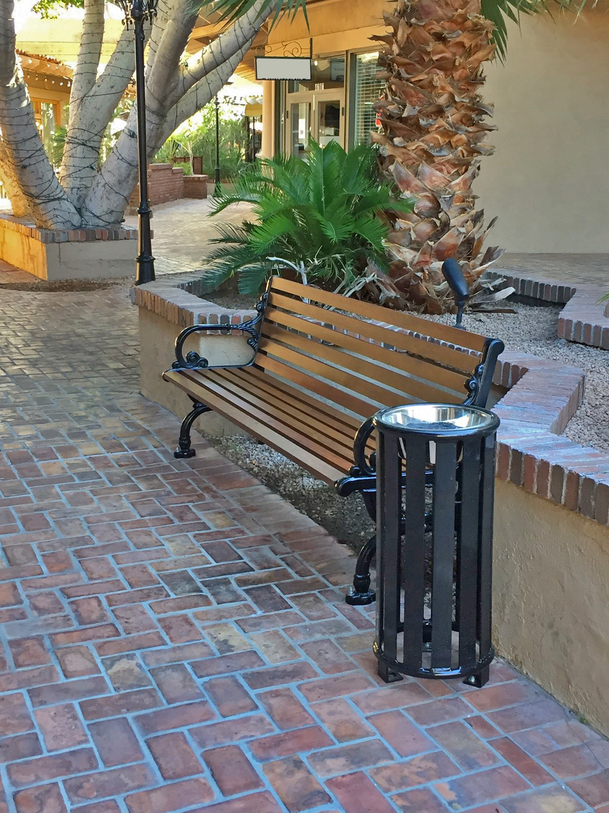 Rosedale Bench With Back 6Ft Glossblack Woodgrainaluminum Cherryflame Pullman Ash Urn Retail Phoenixaz