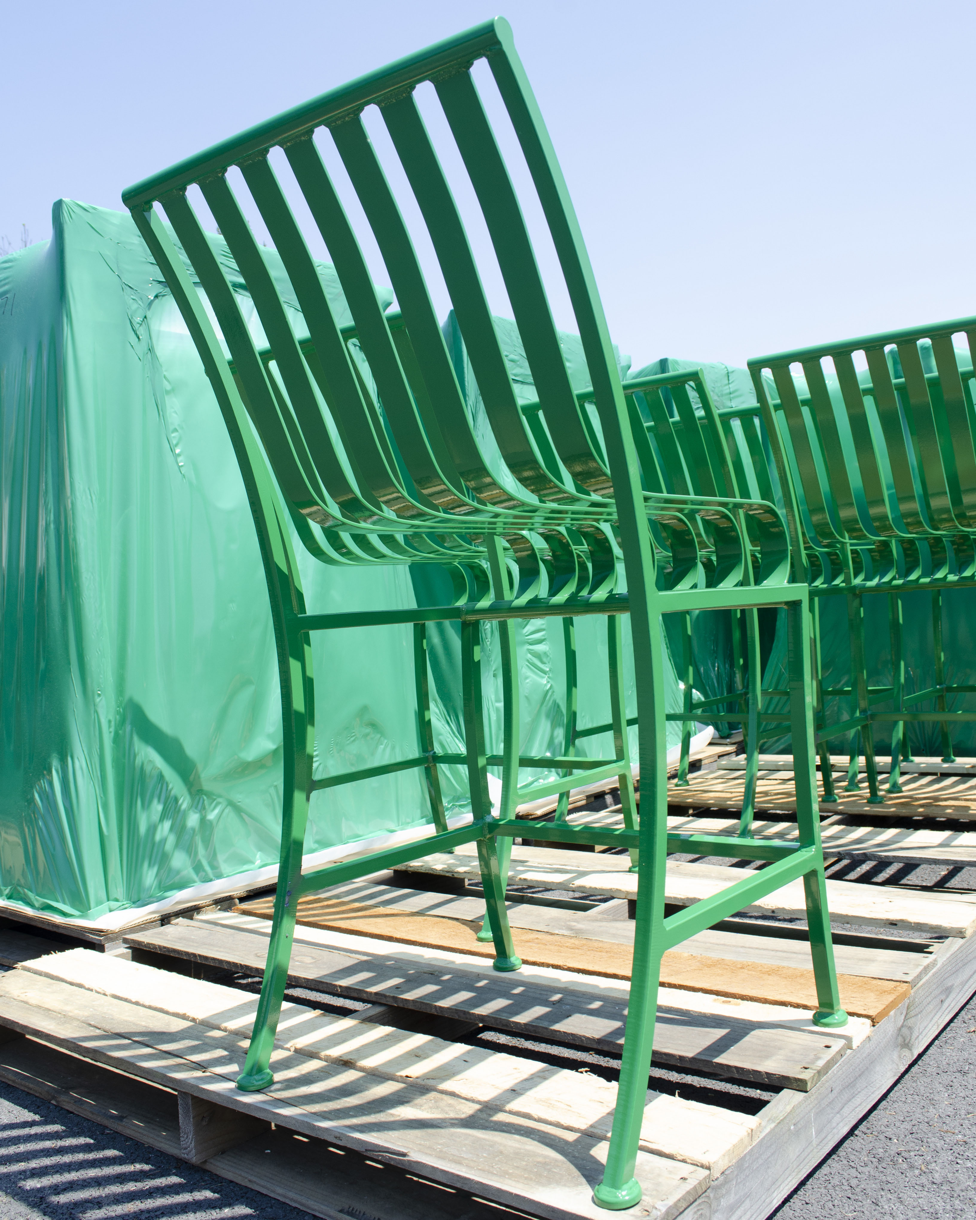 Courtyard Chair Without Arms Barheight Evergreen Production