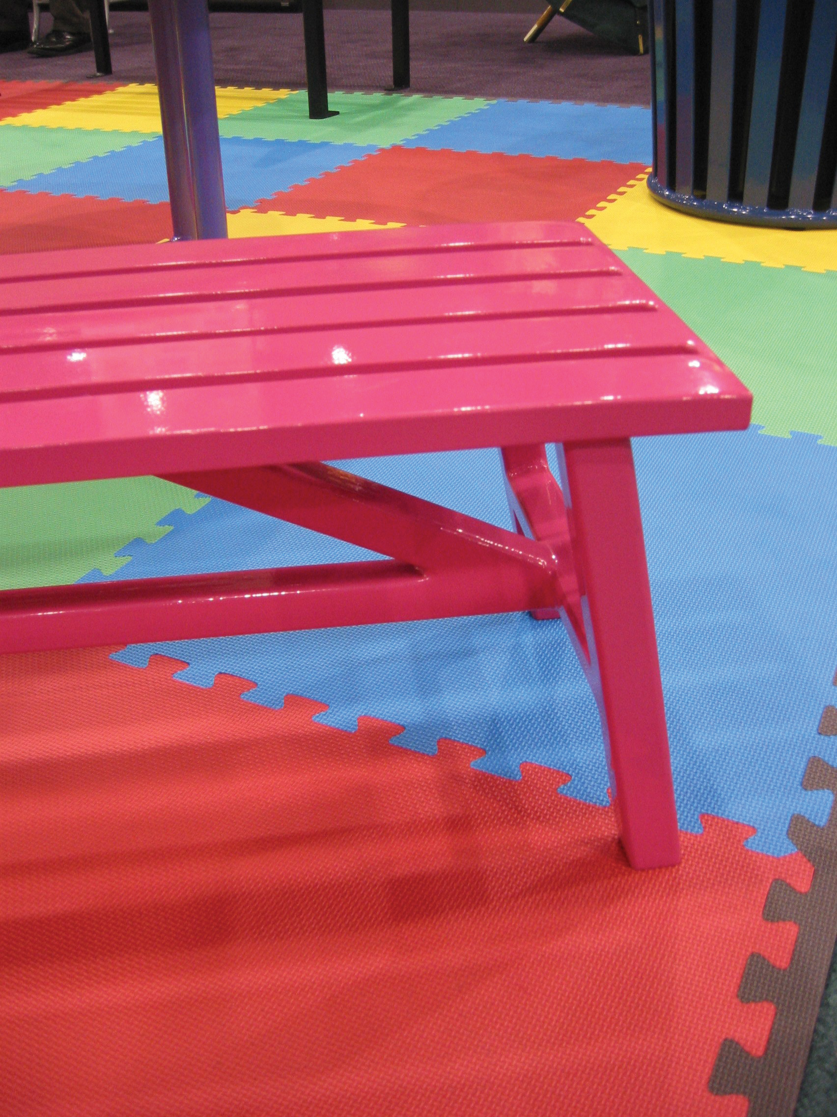 Childrens Breakwater Bench Custompink Closeup