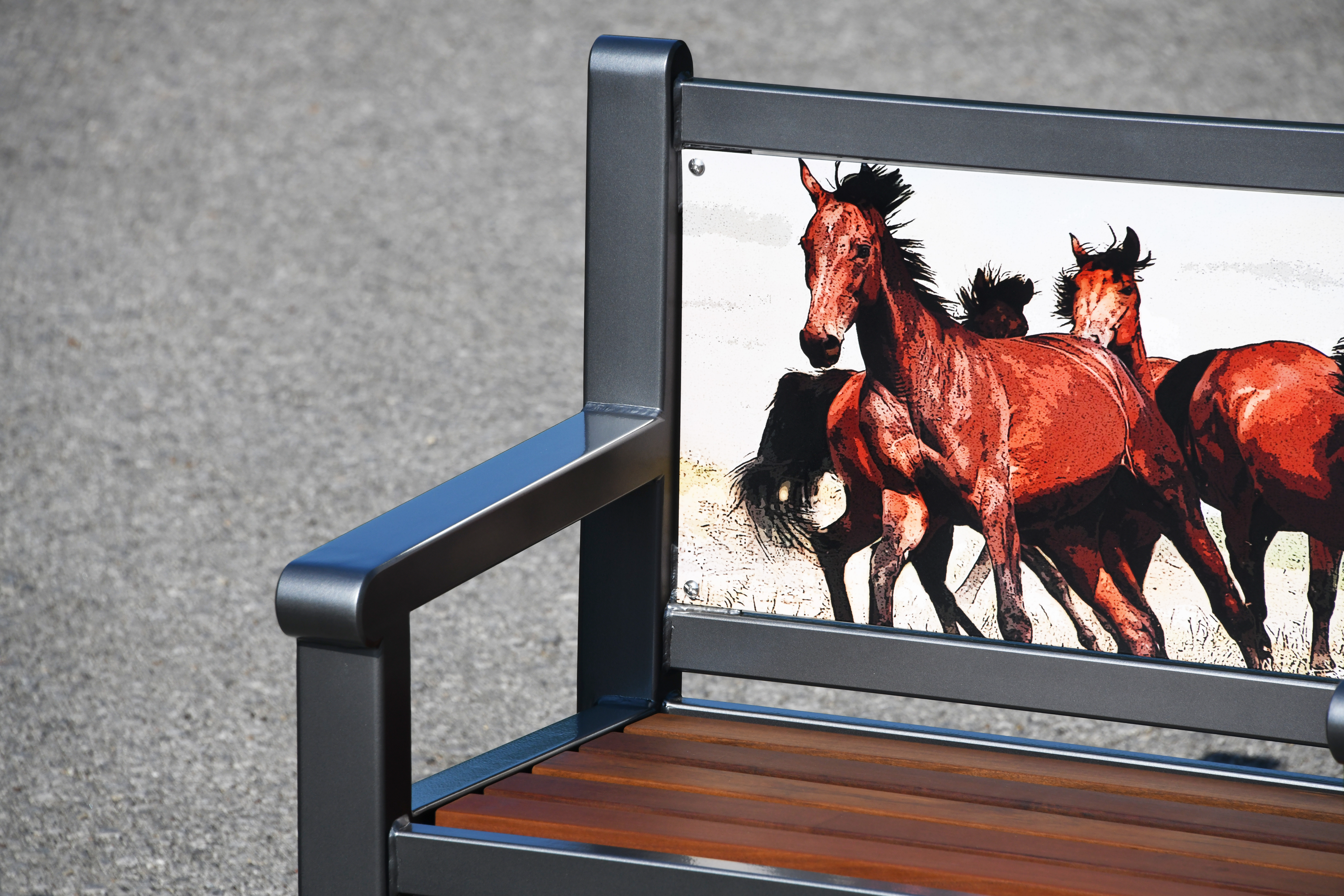Reading Bench With Back Keyshieldart Signage Horses