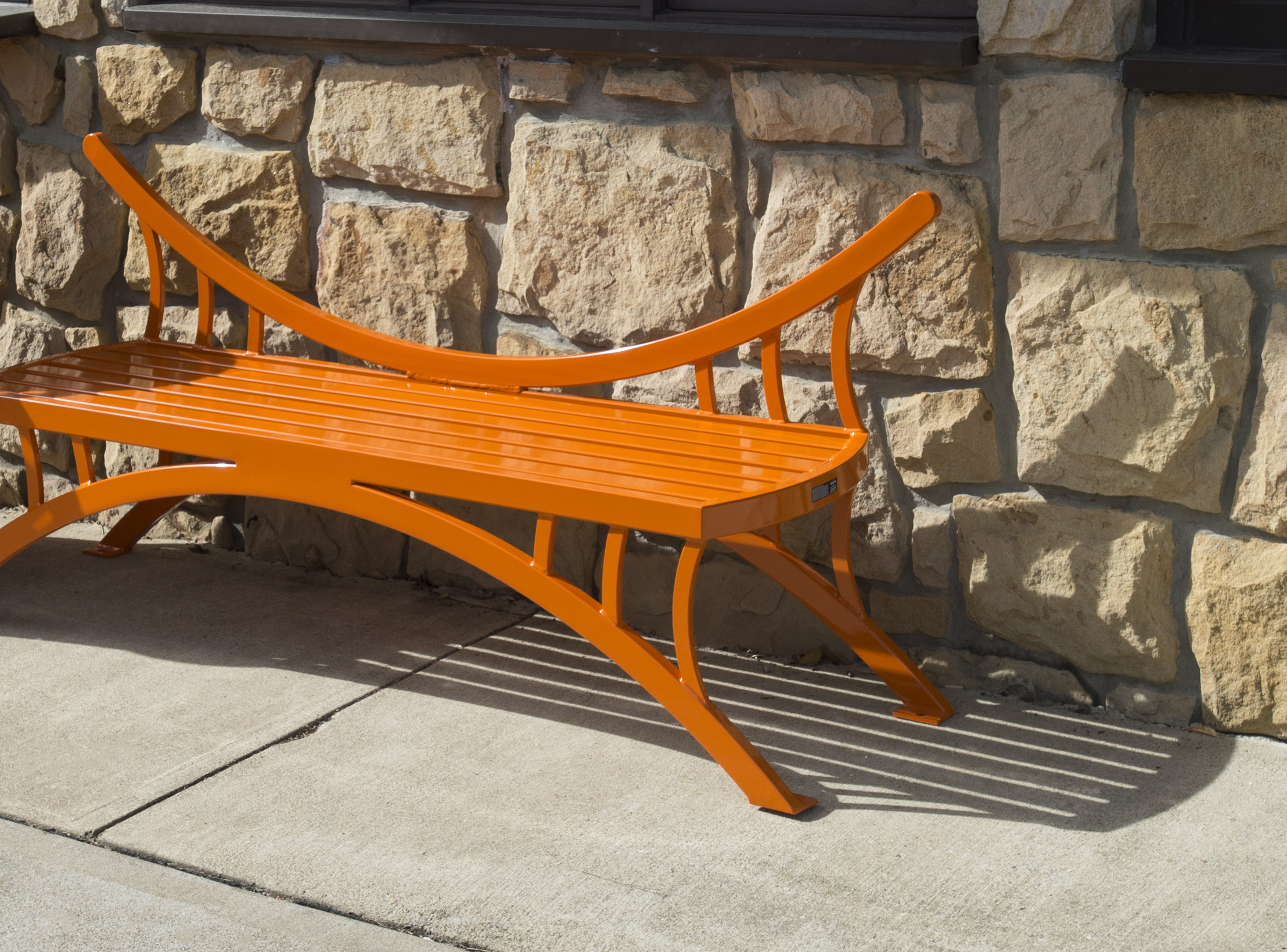 Dragonfly Bench With Back 6Ft Customorange Residential