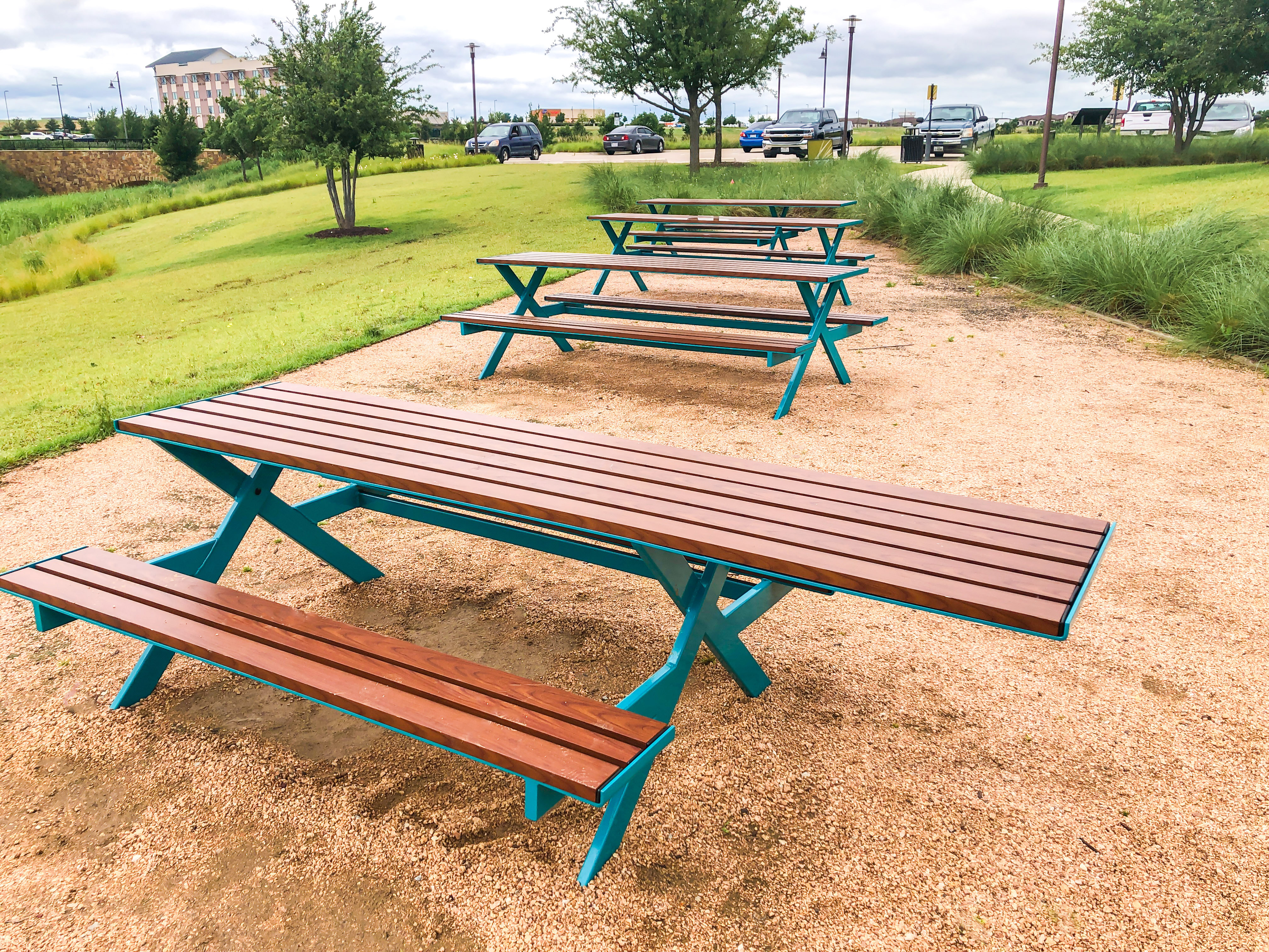 Breakwater Picnic Table Ada Extension Woodgrainaluminum Park