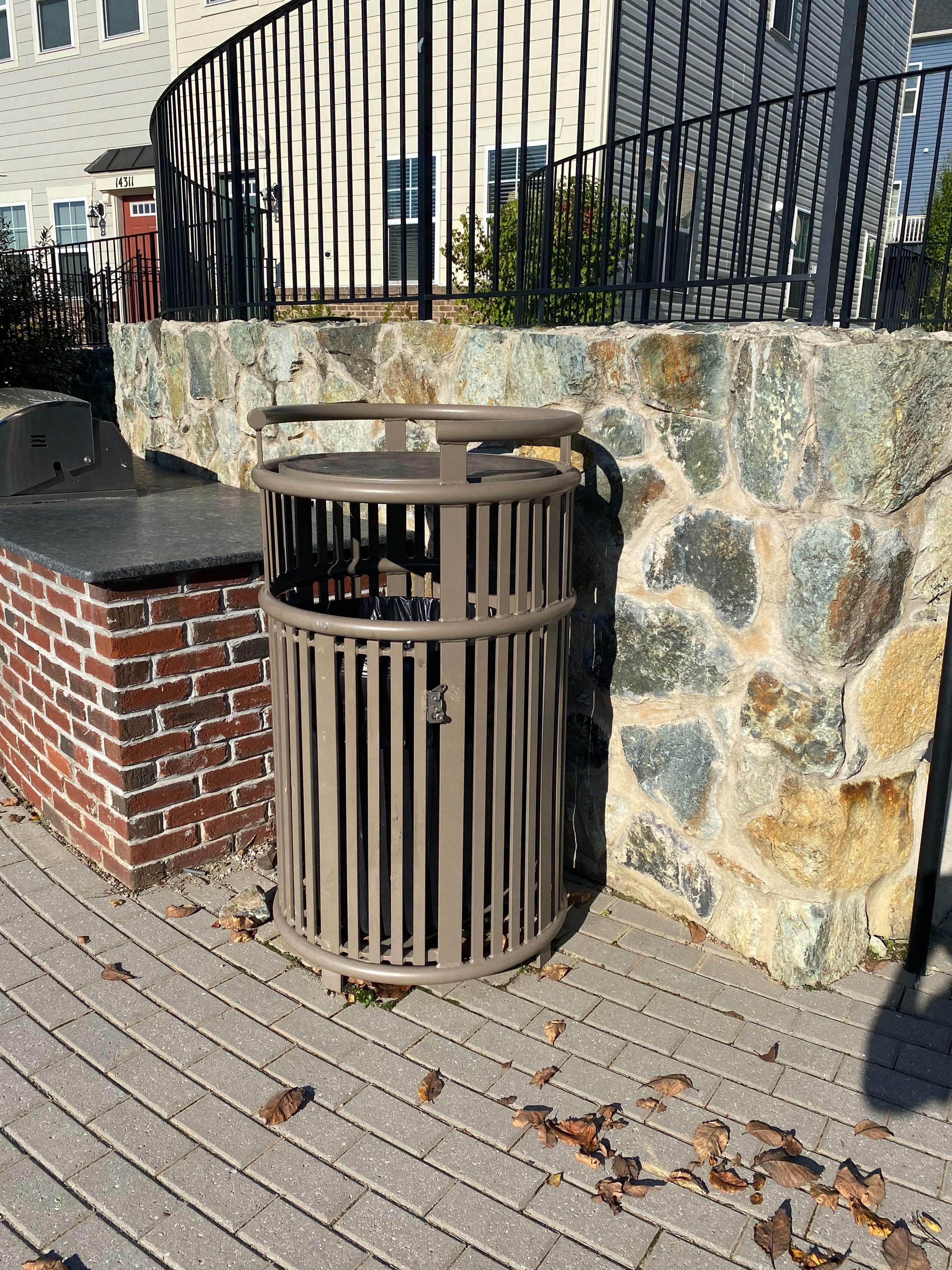Galleria Litter Receptacle 32Gal Champagne Residential Apartments (1)
