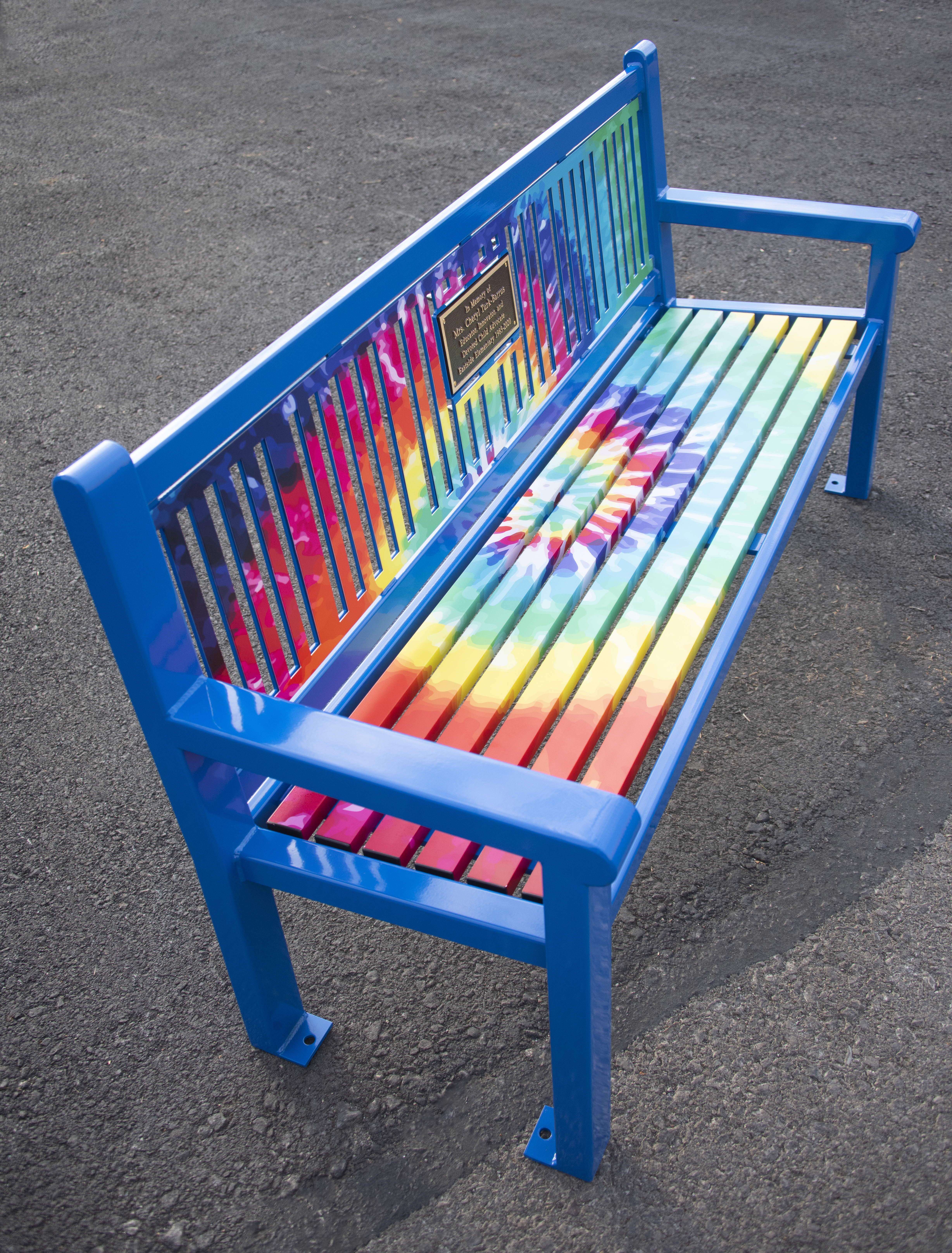 Reading 6Ft Bench With Back Nantucketblue Keyshieldart Tiedye