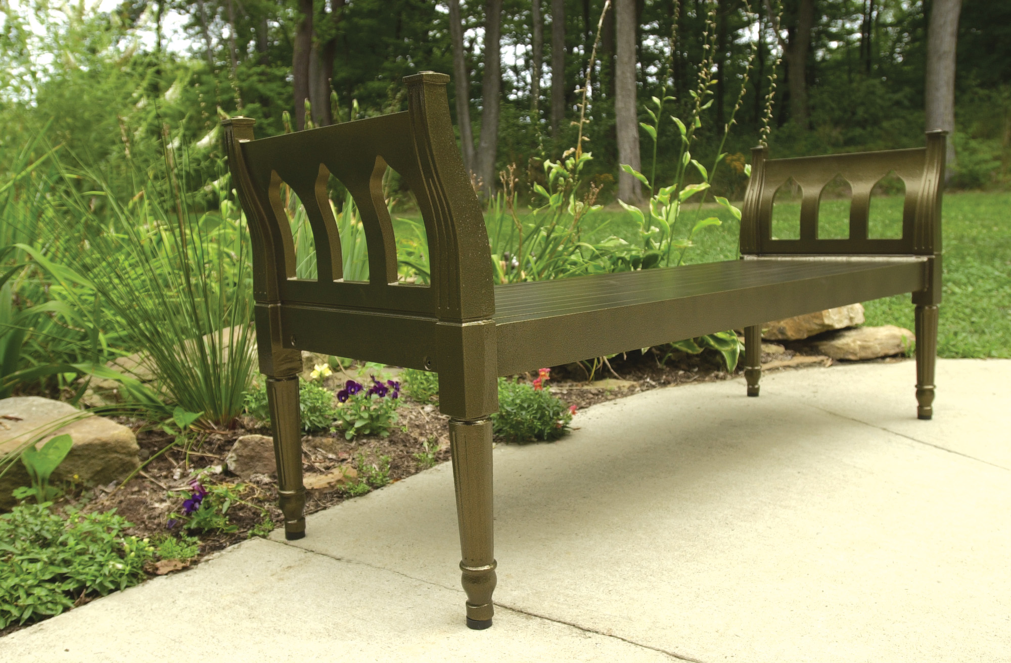Augustine Bench Without Back 4Ft Bronze Residential