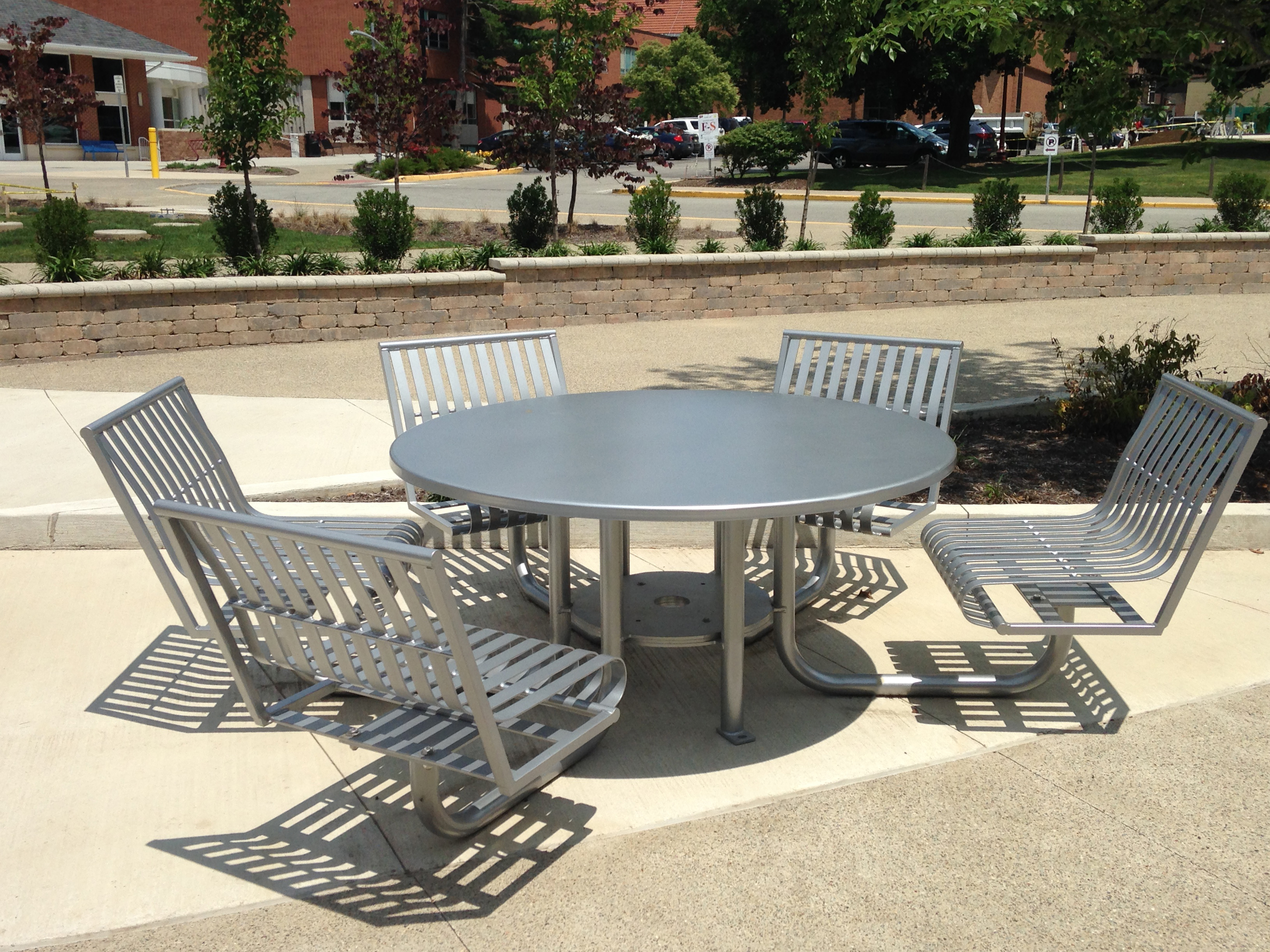 Easton Round Table Set 5 Seat ADA Custom Sparklesilver Indianapa