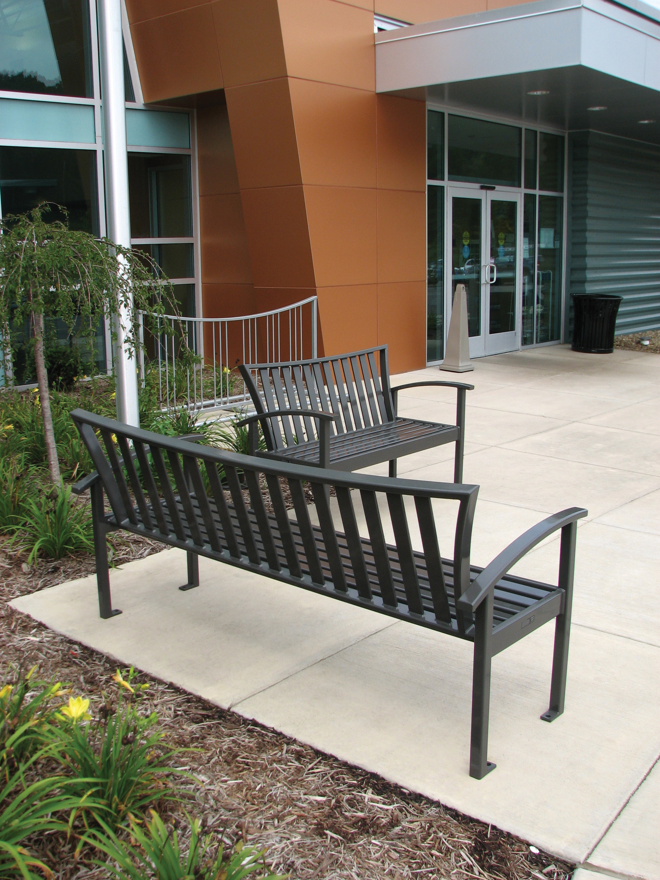 Exeter Bench With Back 6Ft Charcoal Ymca