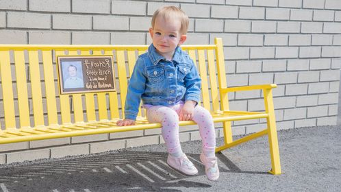 PD TH24 Safetyyellow Buddybench Memorialbench Plaque Noahmarkstrom
