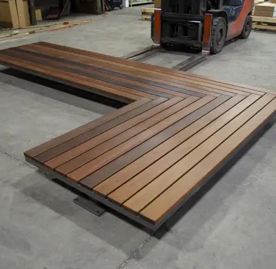 Custom Ipe Corner Wall Bench