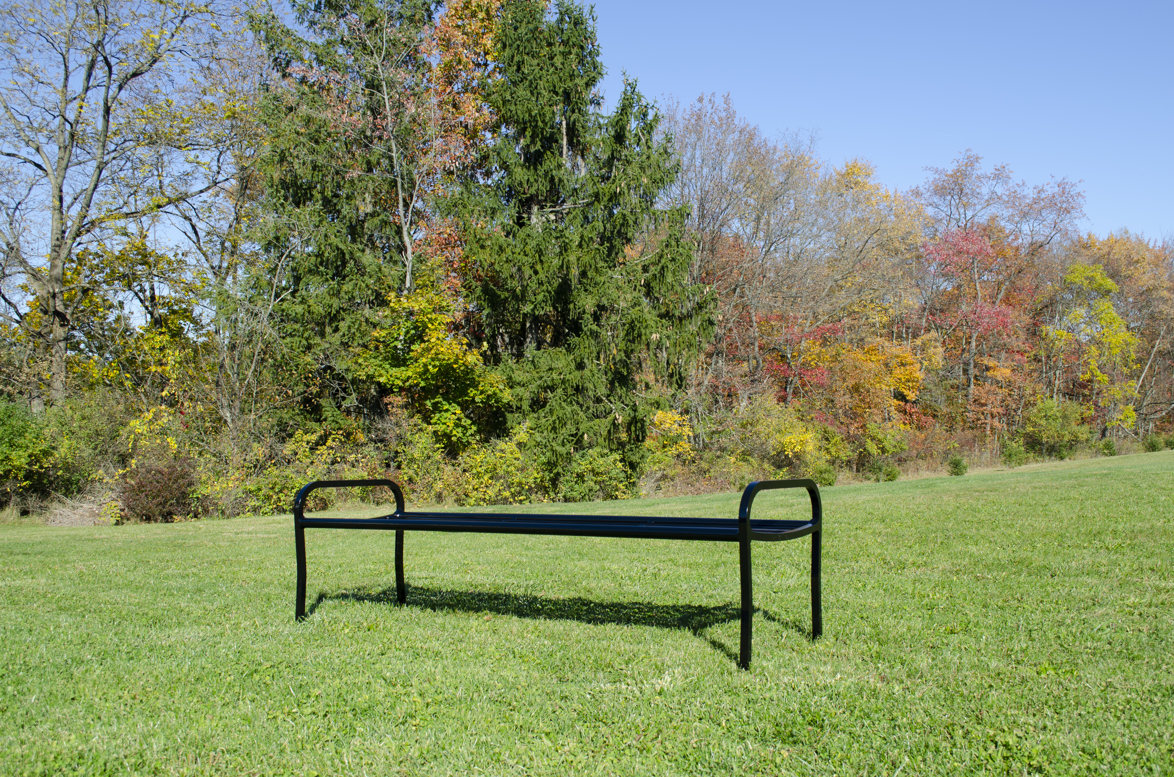 Featured Bessemer Bench Without Back 6Ft Glossblack Residential