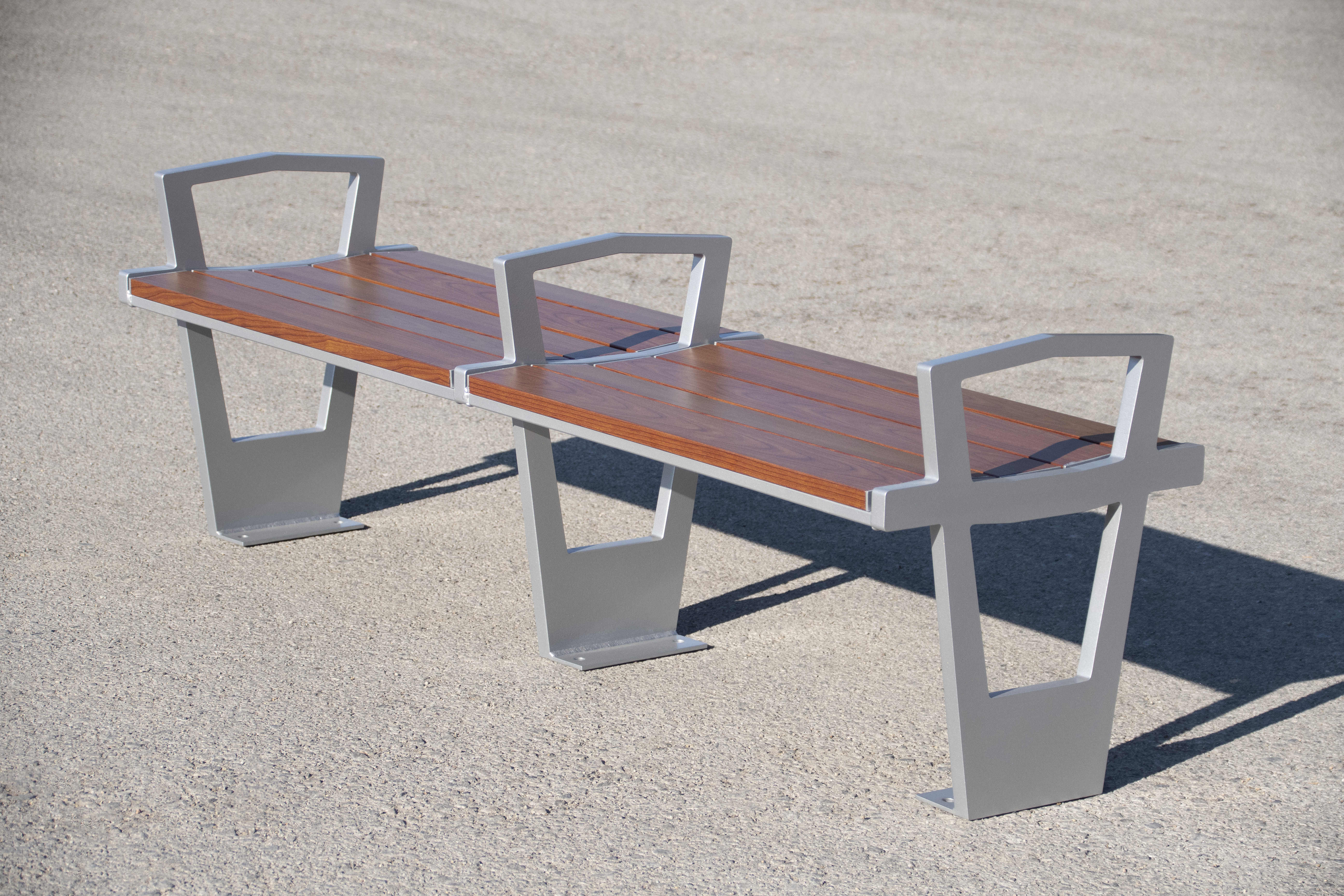 Creekview Bench Without Back Center Arm Sparklesilver Woodgrainaluminum Cherryflame Krdlot