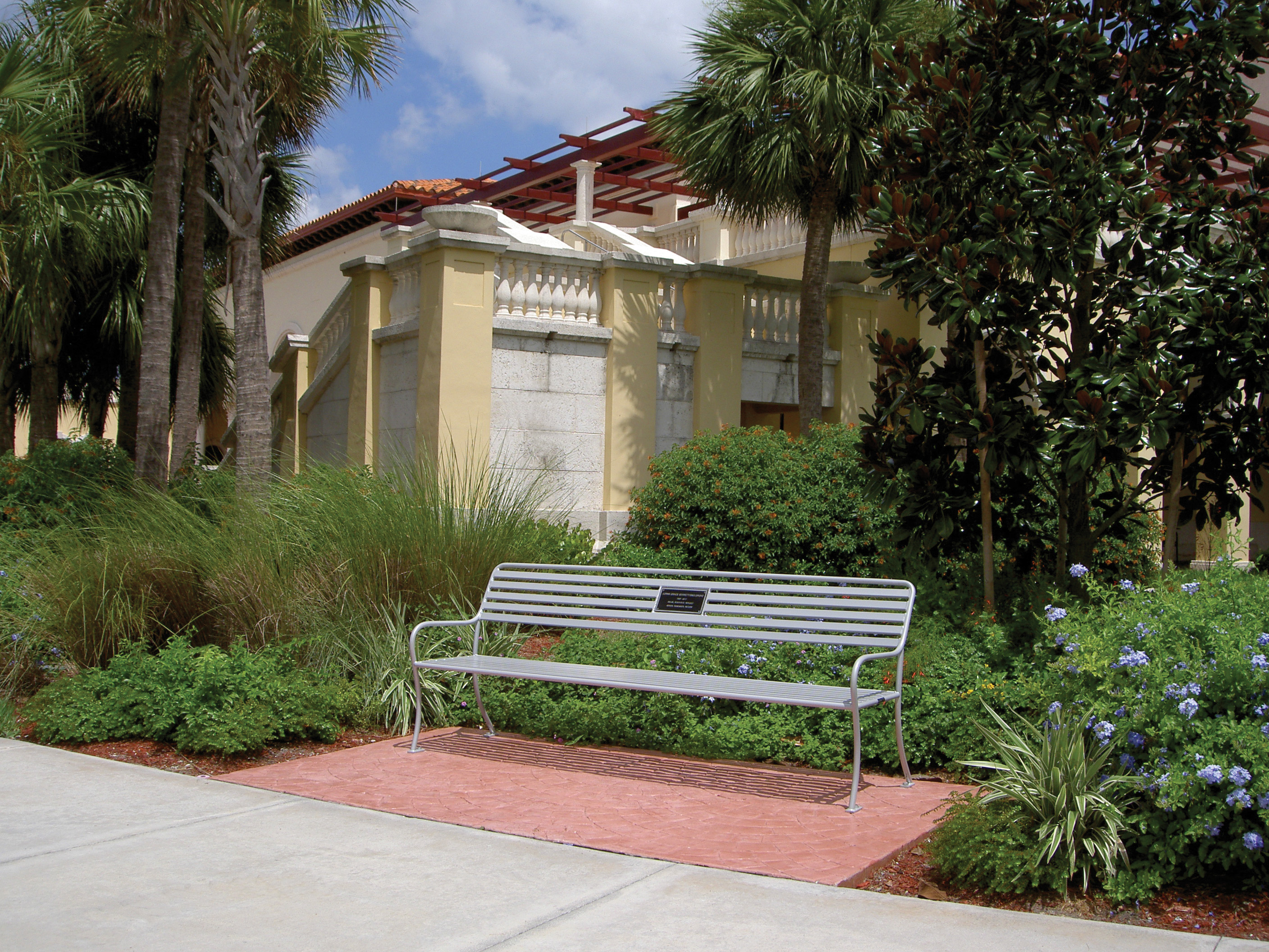 Sienna Bench With Back Sparklesilver Plaque Community