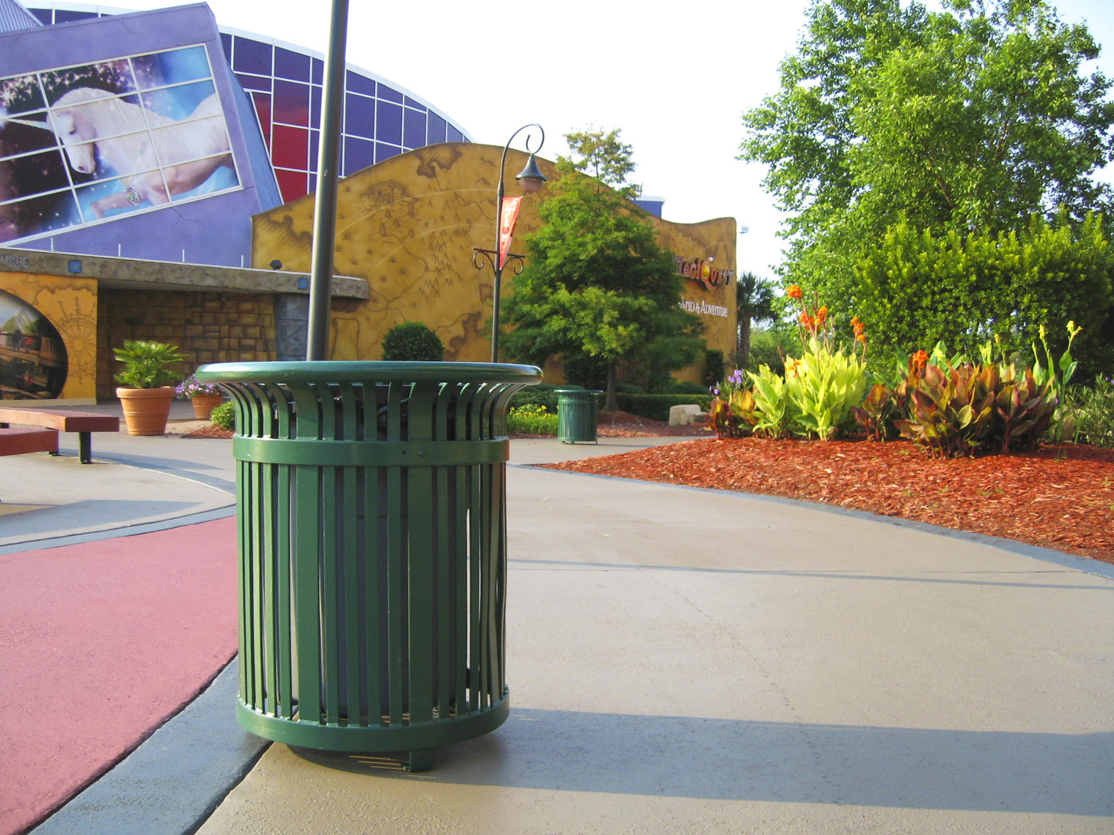 Midtown Litter Receptacle 32Gal Evergreen Retail Entertainment Recreation Myrtlebeachsc