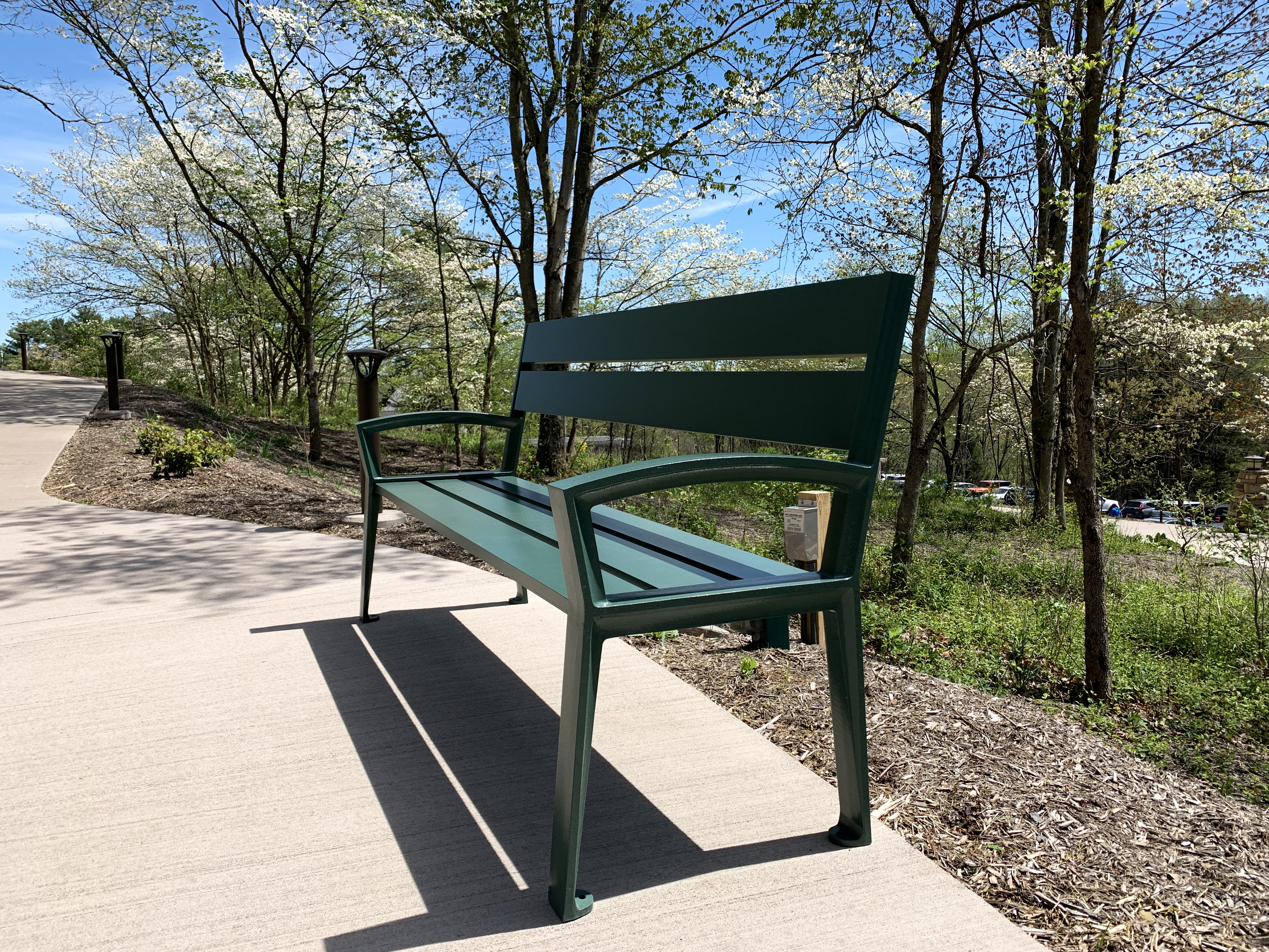 Everett Bench With Back 6Ft Verdigreen Botanicgardens Pittsburghpa