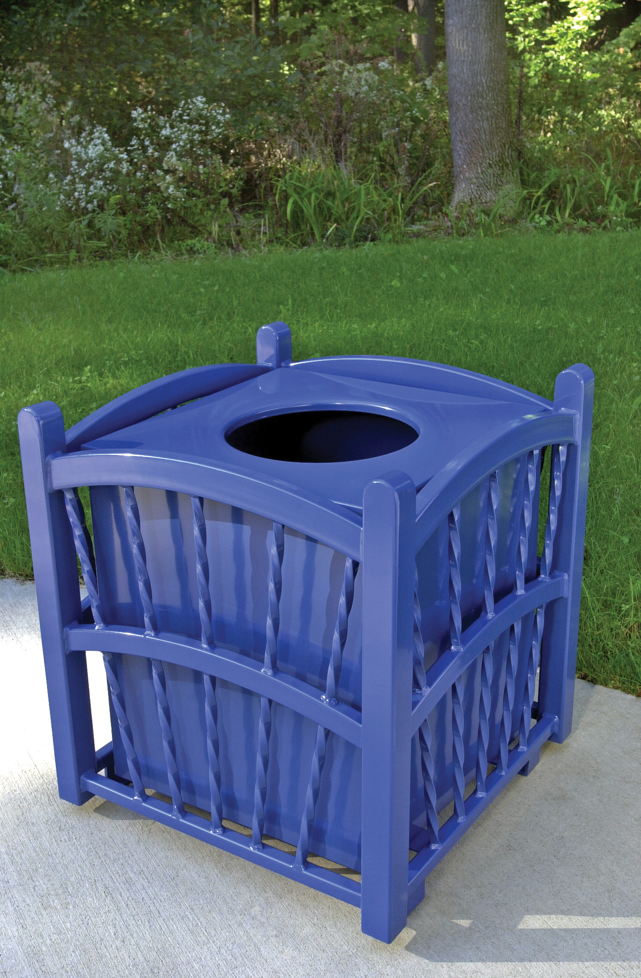Kerrington Litter Receptacle 32Gal Nantucketblue Residential