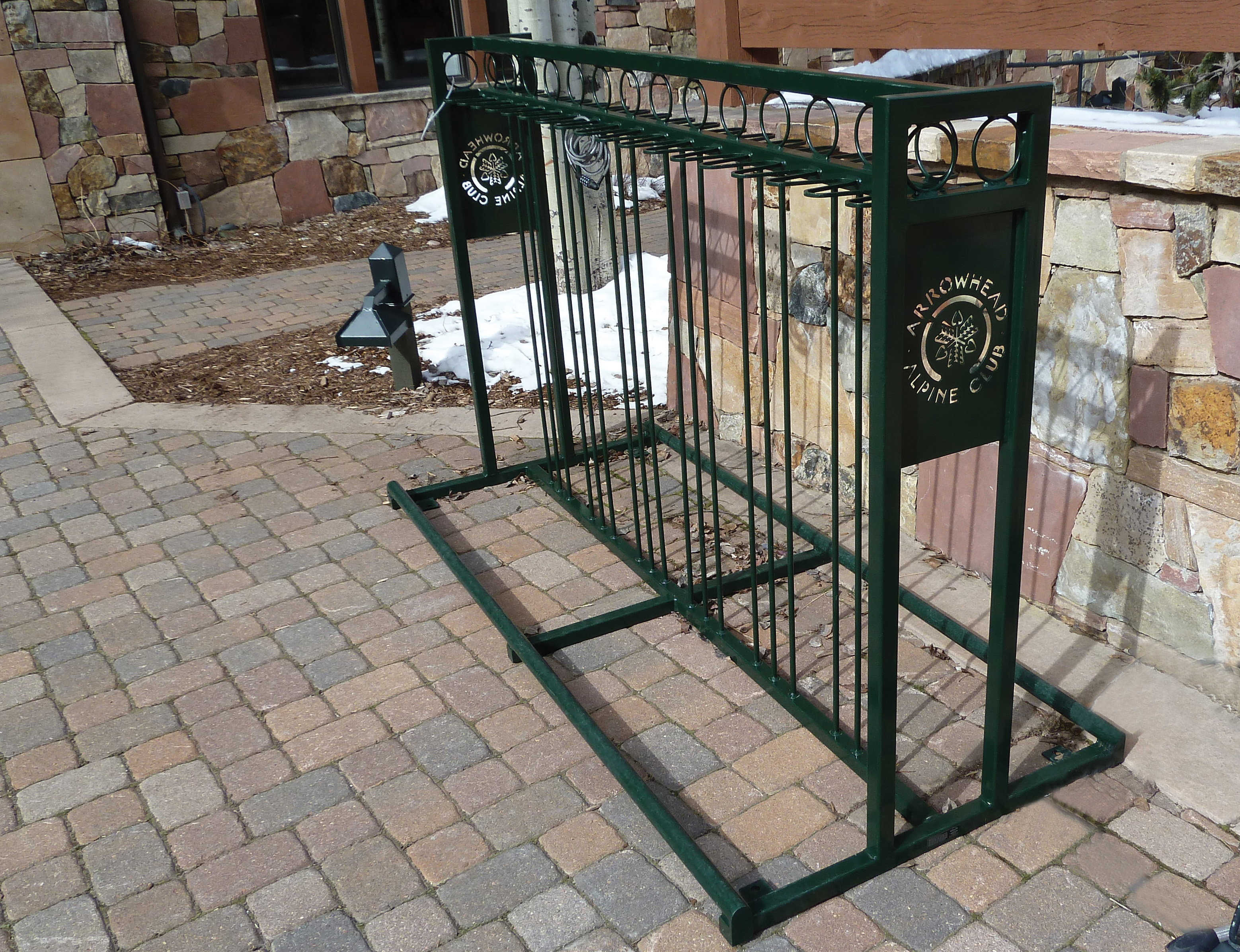Atlanta Bike Ski Rack Huntergreen Lasercutlogo Recreation Skiresort Breckenridgeco