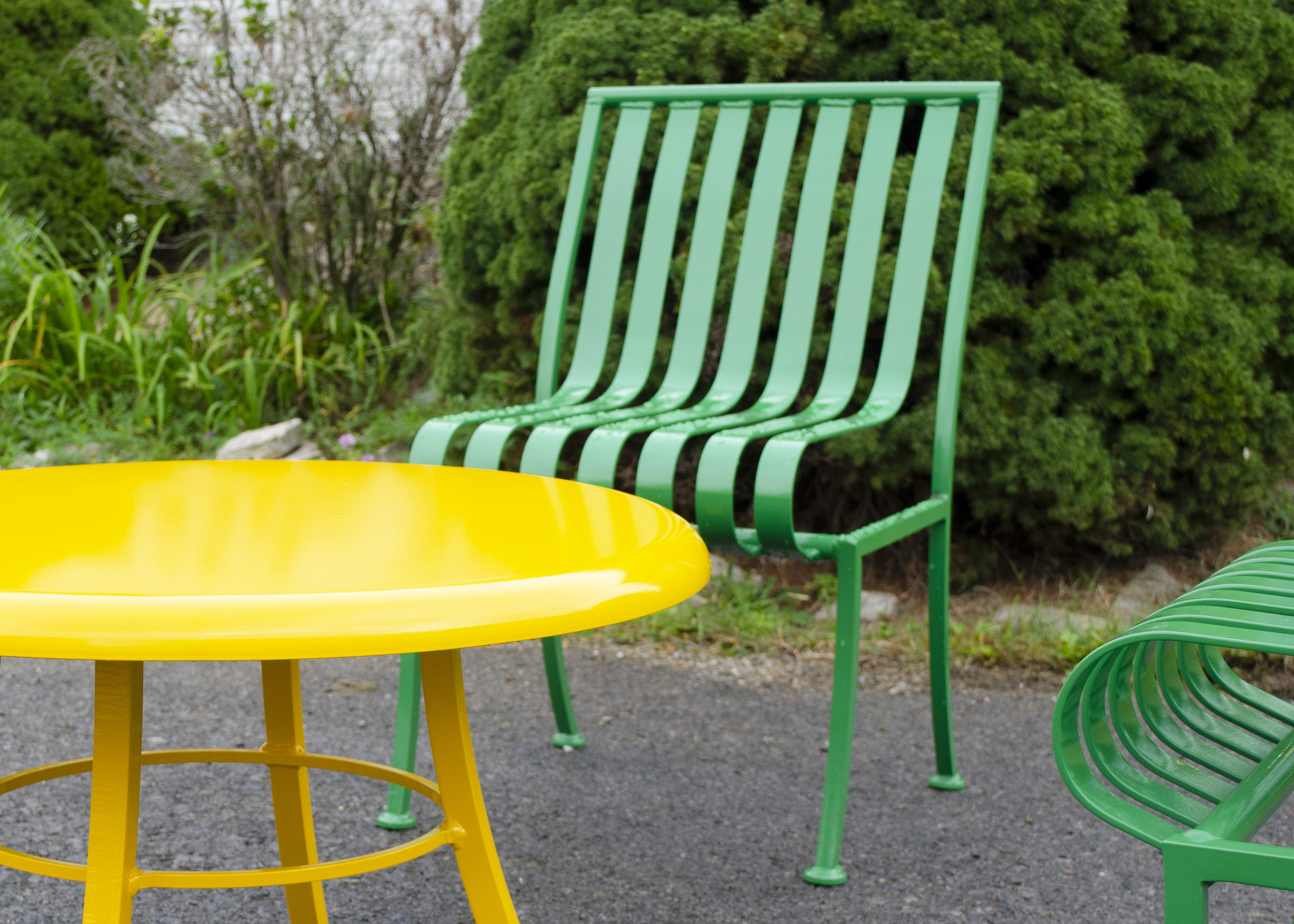Feature Courtyard Chairs No Arms Evergreen Customcoffeetable Safetyyellow Krdlot