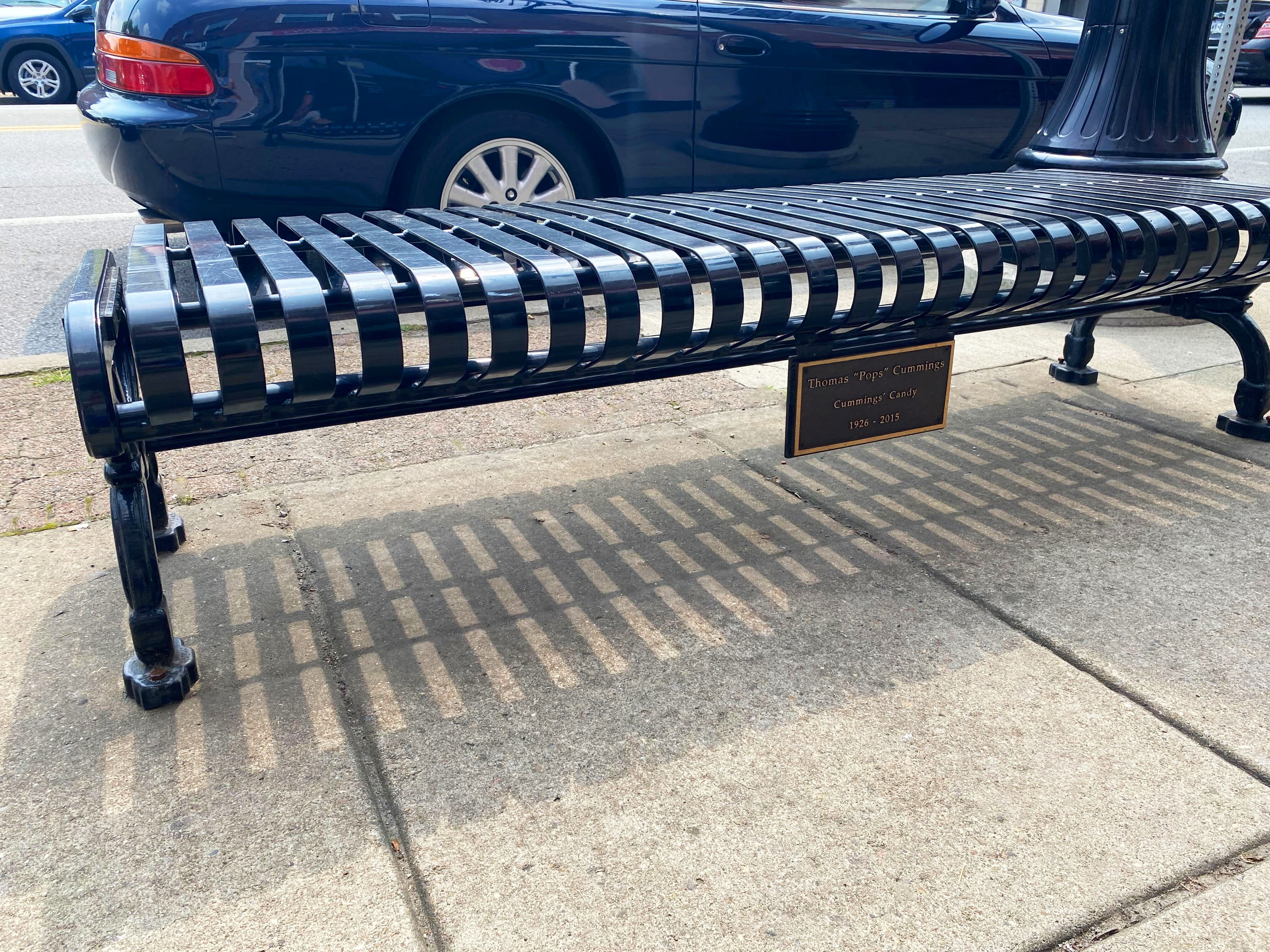 Lamplighter Bench Without Back Plaque Municipal Streetscape Butlerpa