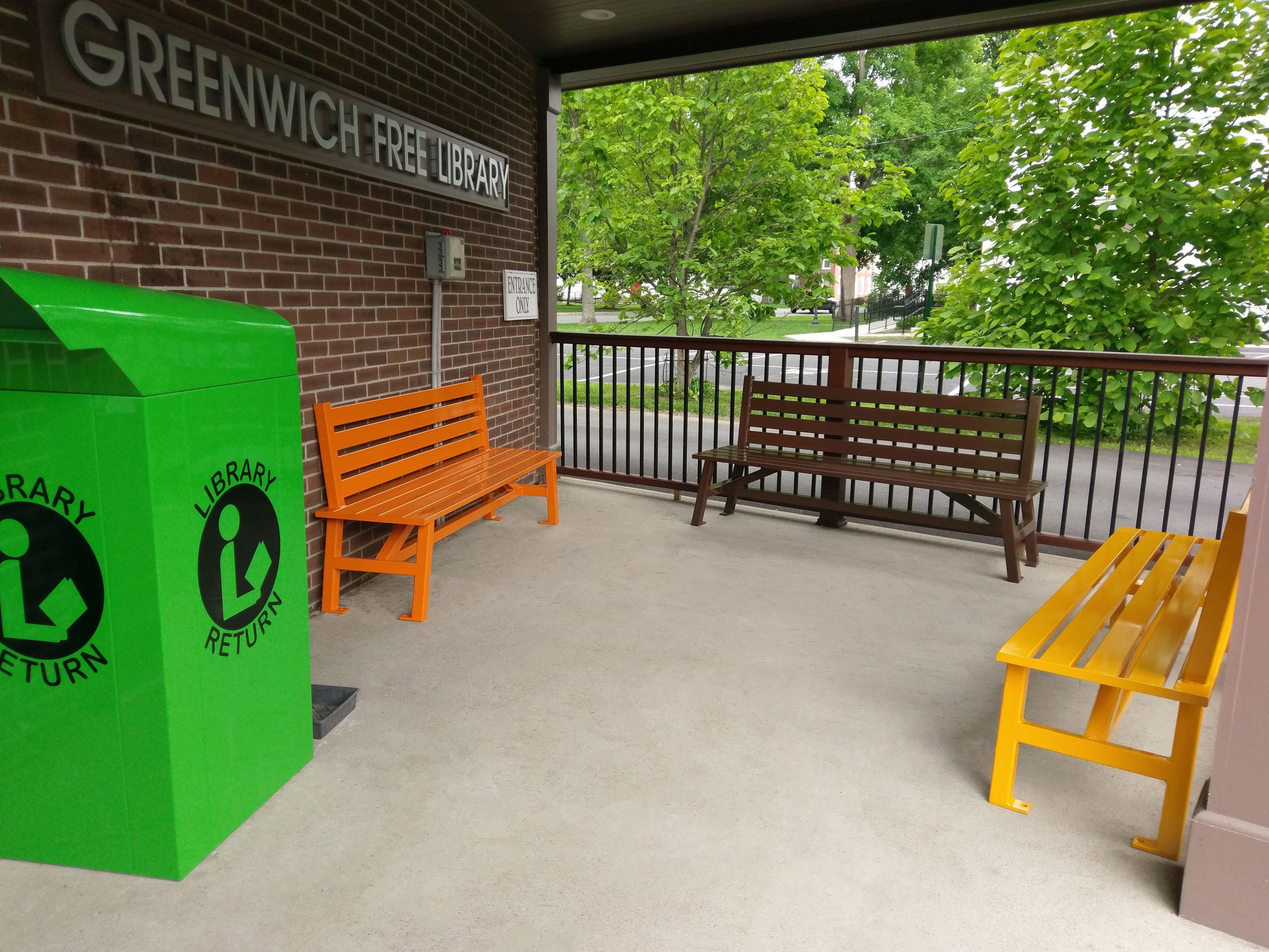 Breakwater Bench With Back 6Ft Customcolors Municipal Library Greenwichny