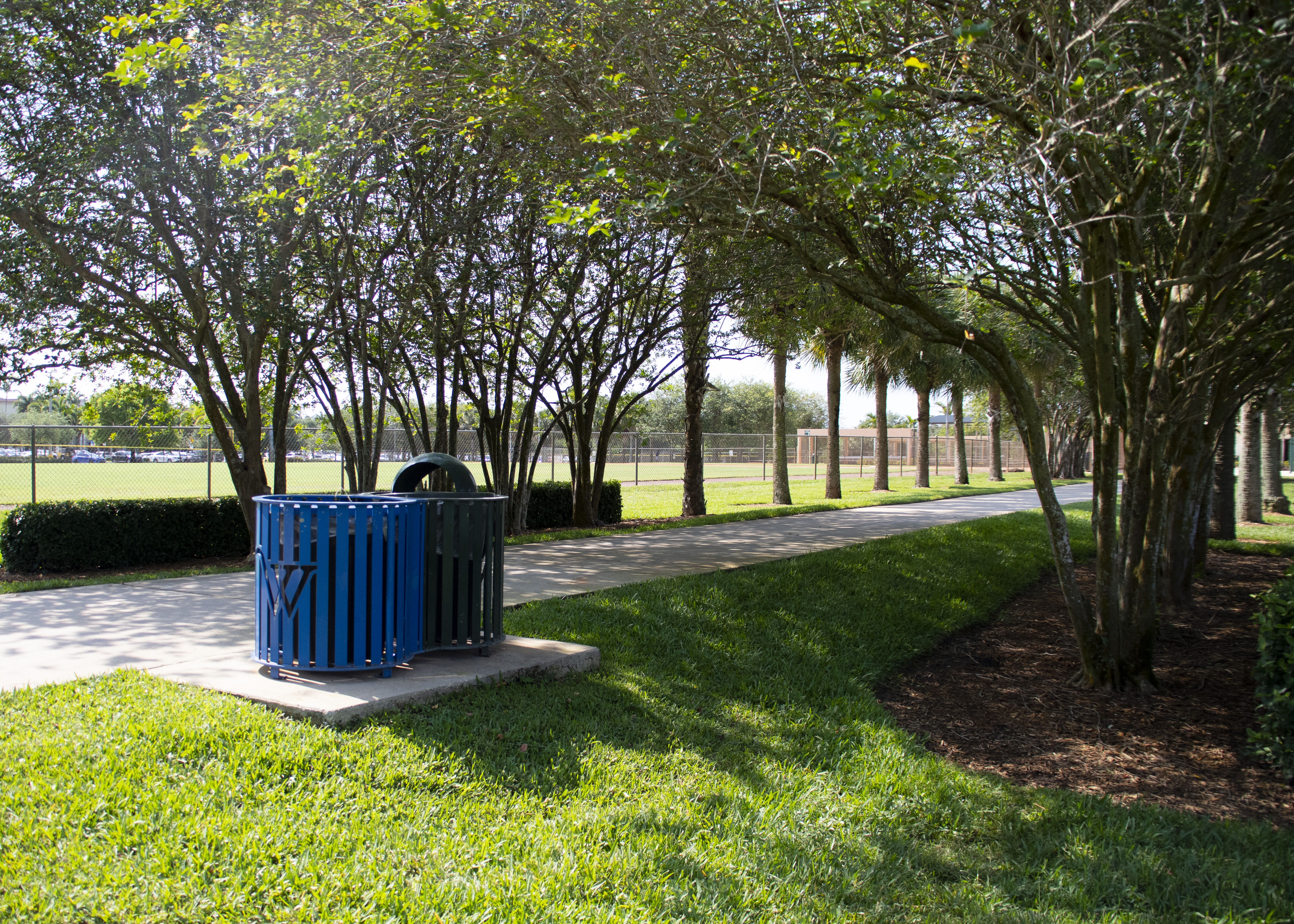 Penn Dual Litter Recycle Receptacle Domelid Lasercut Huntergreen Nantucketblue Municipality Park Trail Westonfl