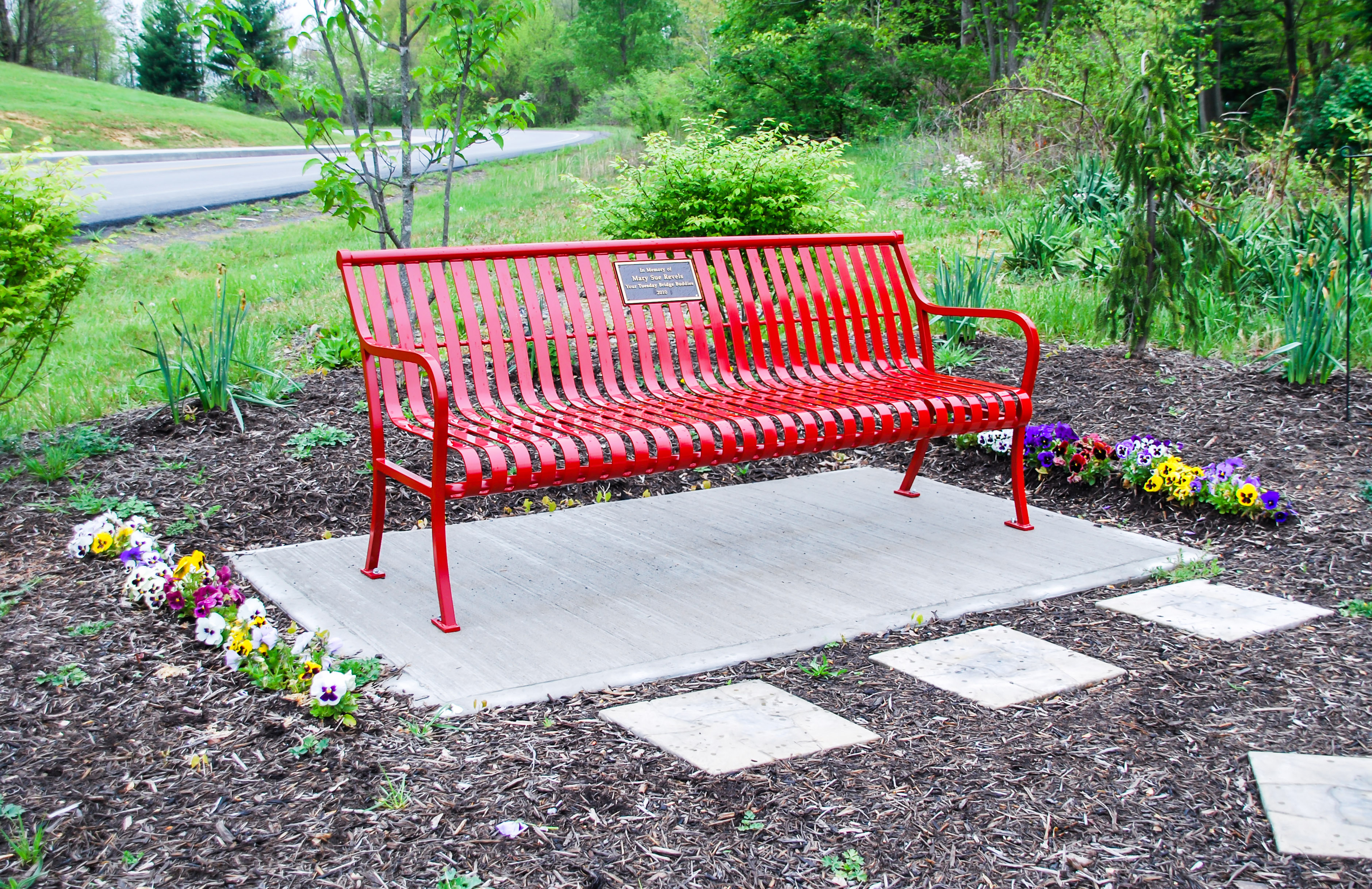 Pullman Bench With Back 6Ft Plaque Americanared Municipal Park
