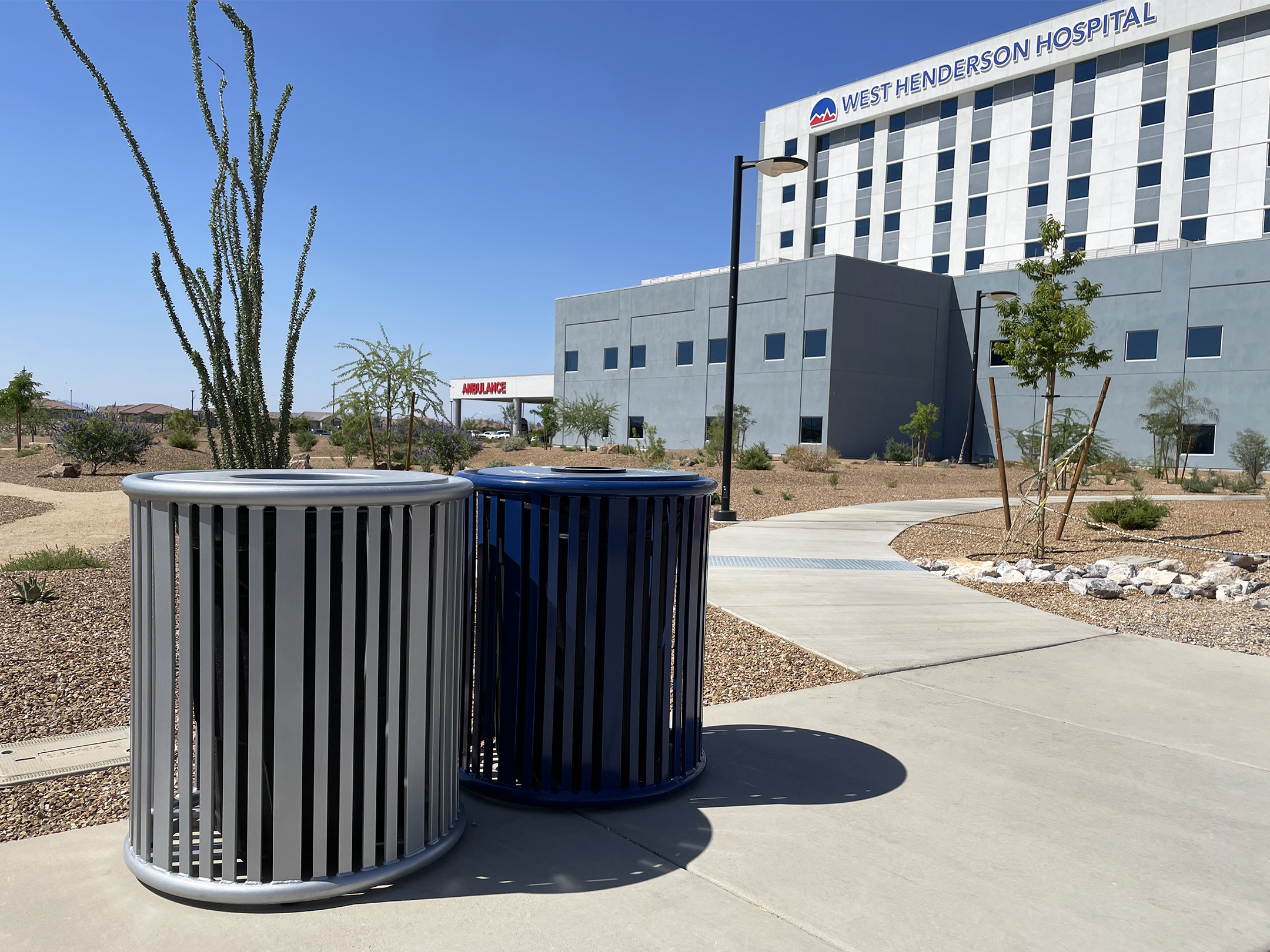 Reading Litter Receptacle Reading Recycling Container Sapphire Healthcare Hospital Hendersonnv