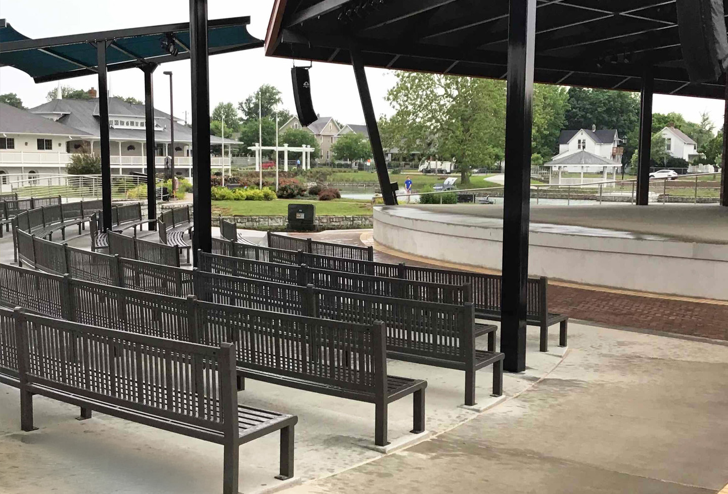 Blog16 Reading Bench With Back Custom Curve Bronze Municipal Amphitheater Lafayettein