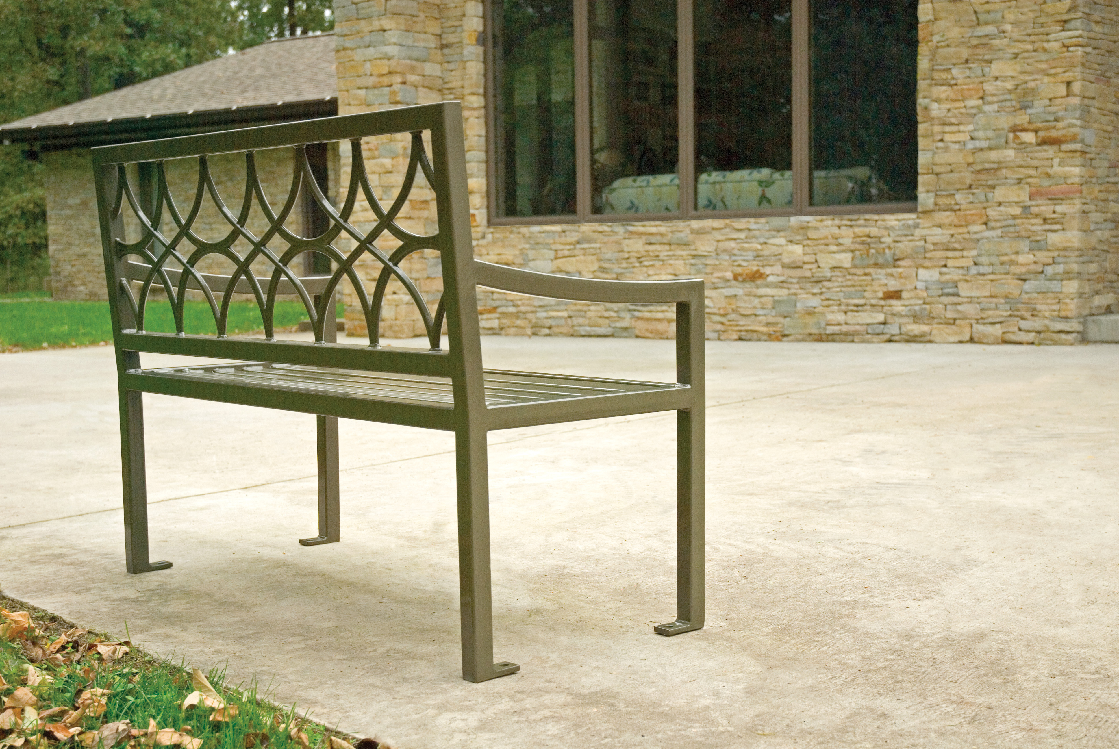 Kilian Bench With Back 4Ft Mossgreen Residential