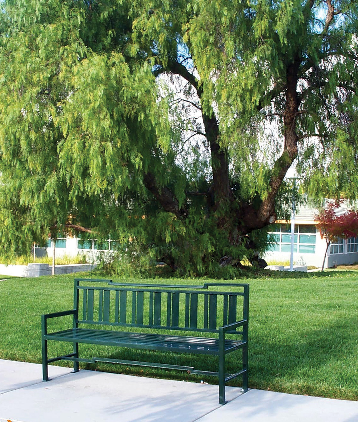 Feature Athenos Bench With Back 6Ft Hunter Green Park