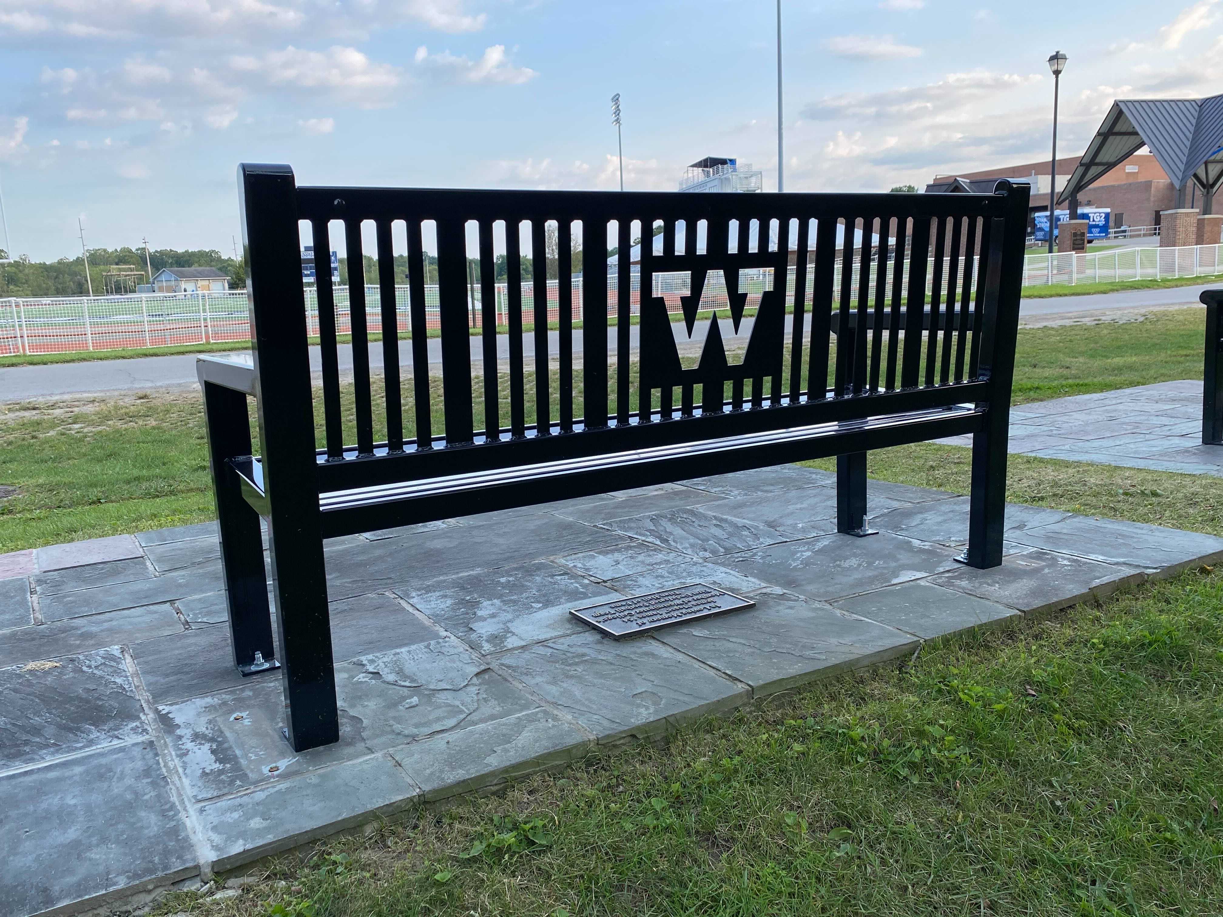 Reading Bench With Back 6Ft Glossblack Lasercut Education College Newwilmingtonpa