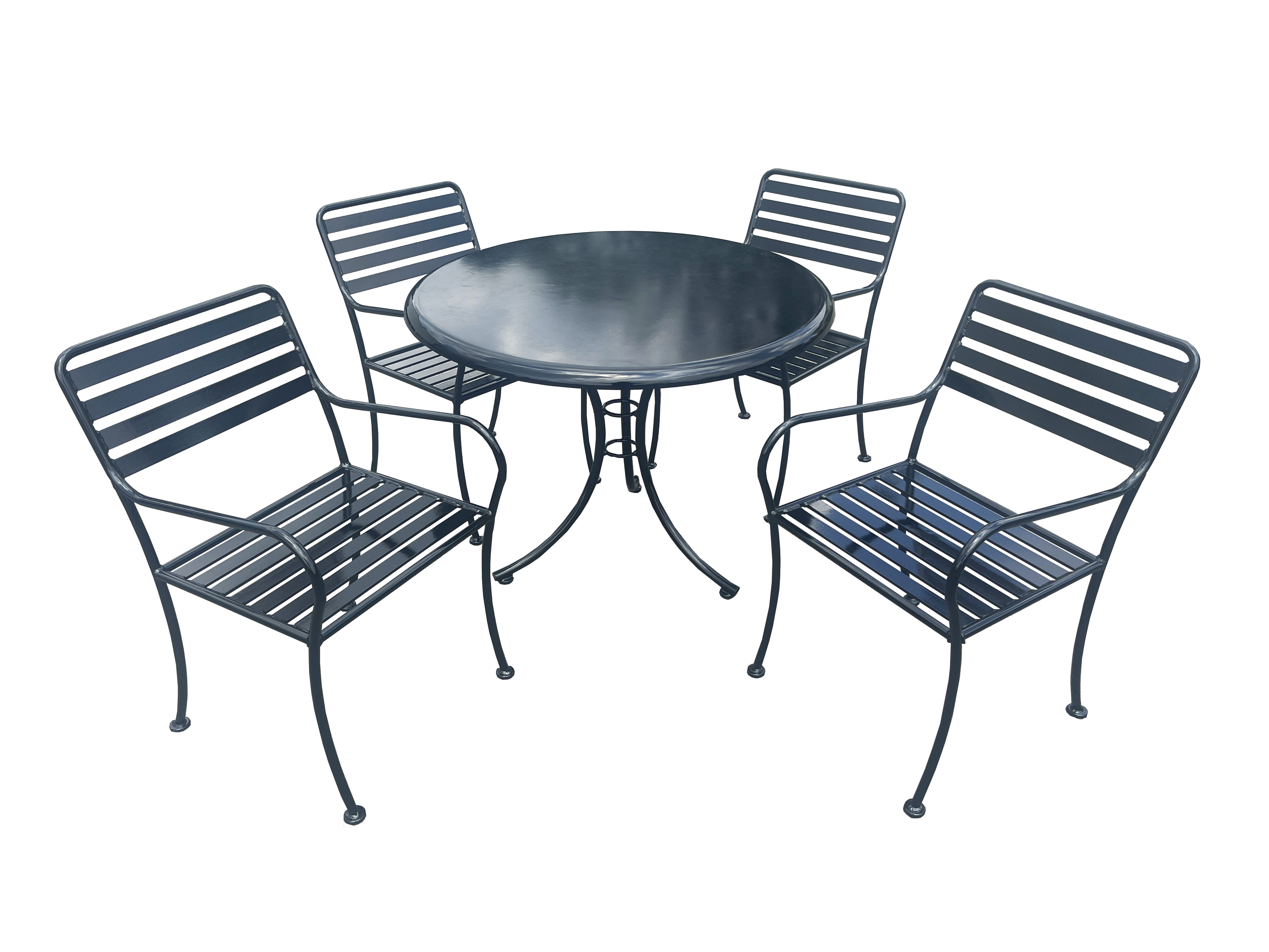 Sienna Table Set With Back Glossblack Main