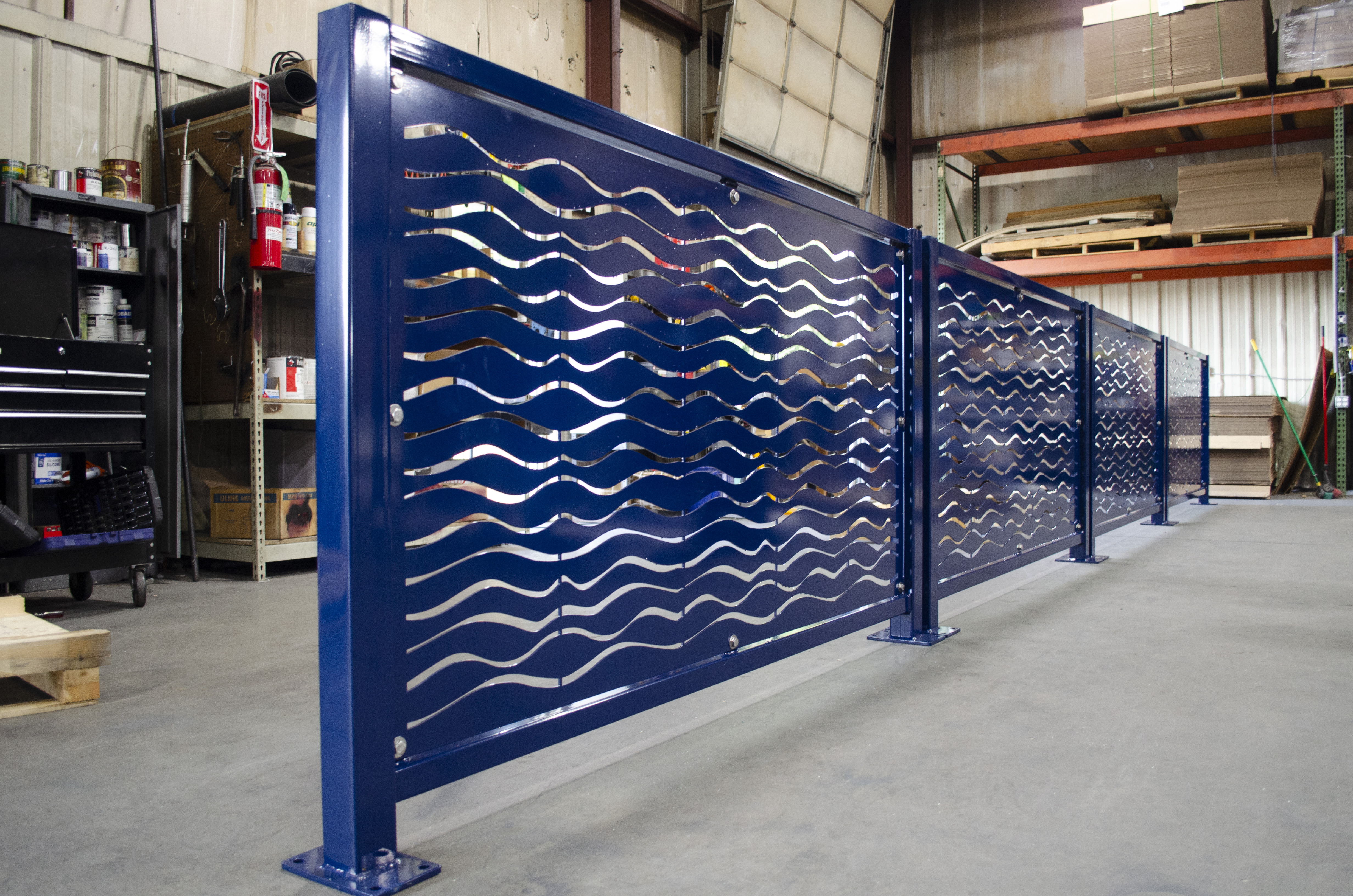 Custom Fence Panel Laser Cut Design Production Floor