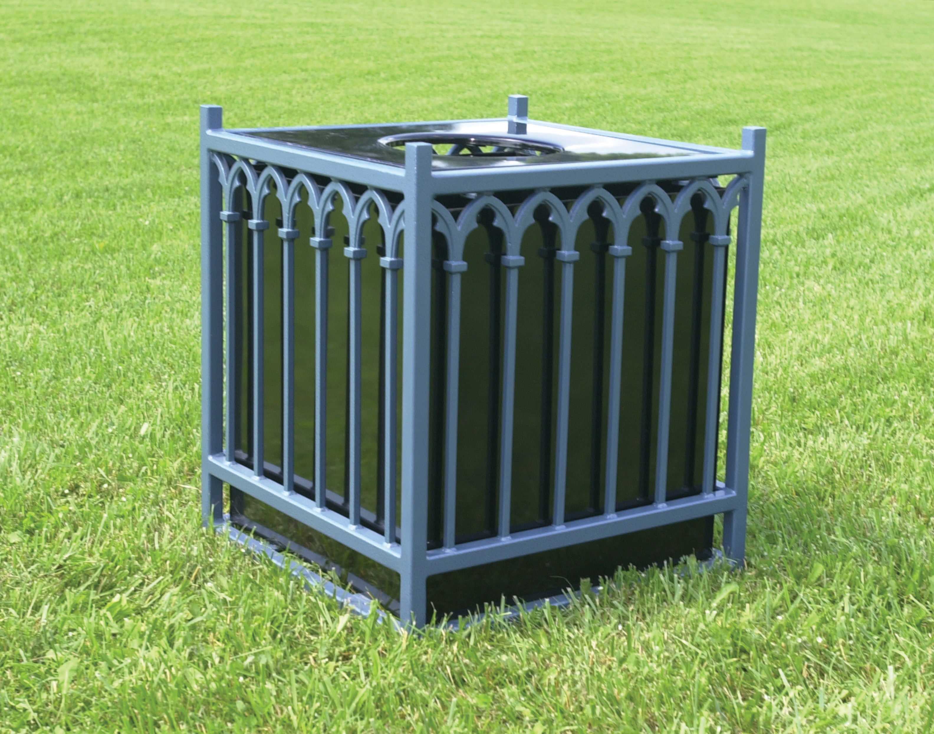 Feature Augustine Litter Receptacle 32Gal Customblue Park (5)