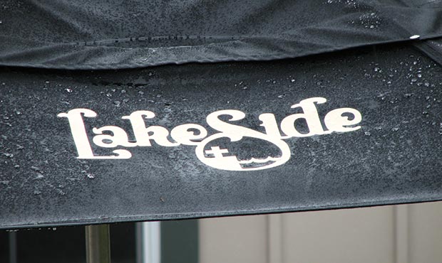 Blog Site Furniture Umbrella Screenprint Logo