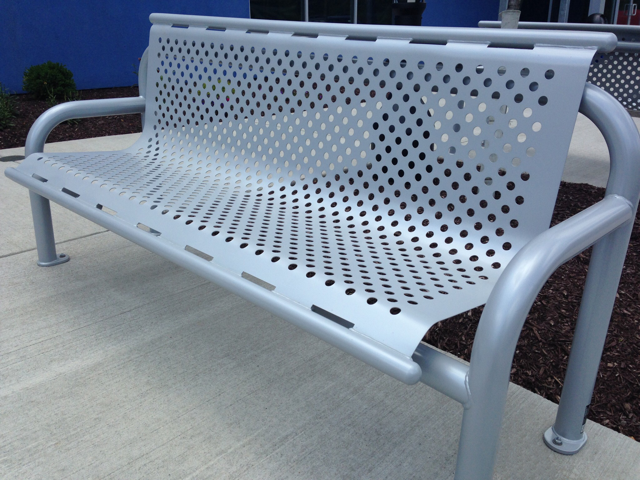 Jackson Bench With Back 6Ft Sparklesilver Pittsburghpa