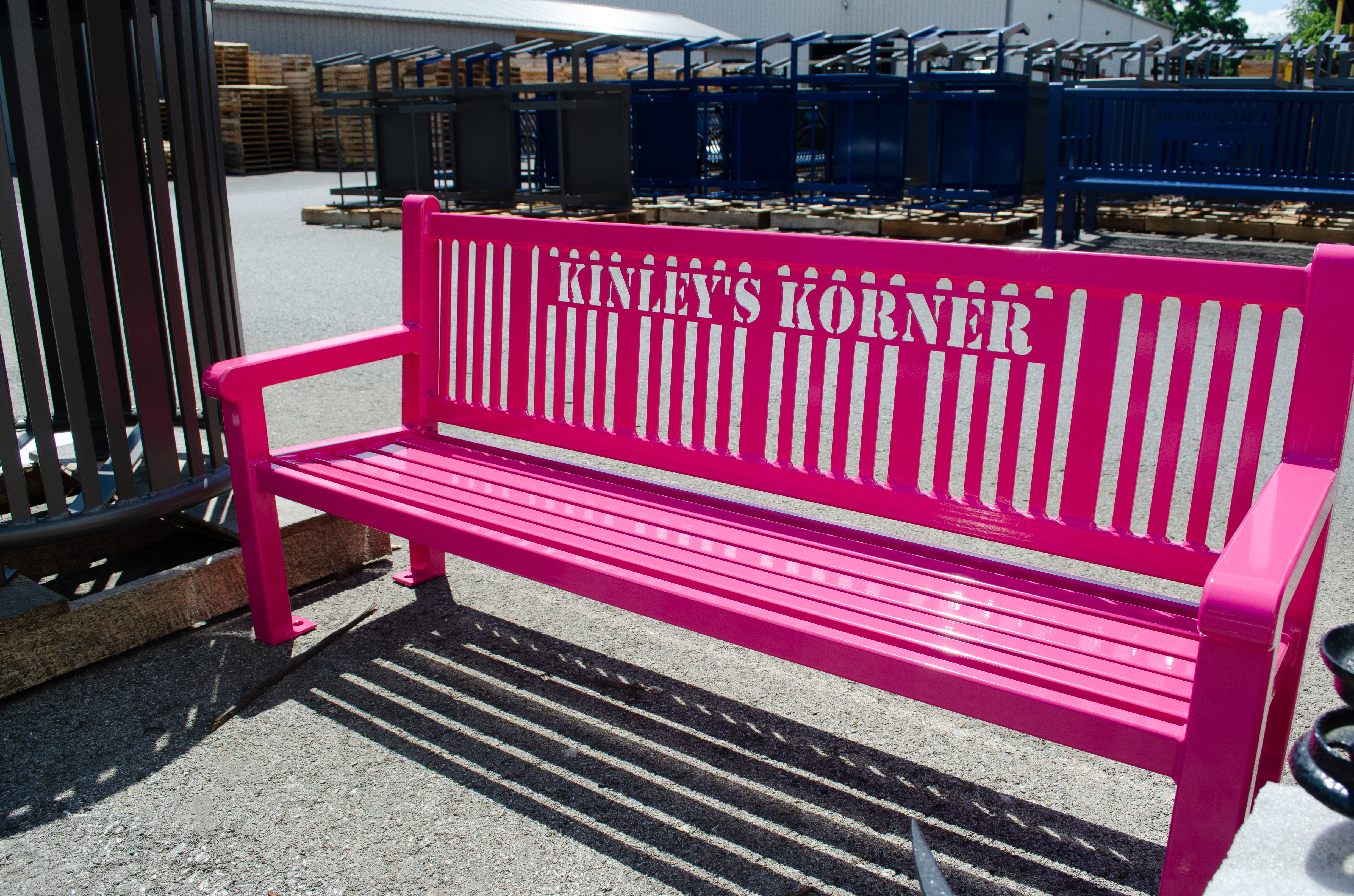Childrens Reading Bench With Back 4Ft Custompink Lasercut Krdlot