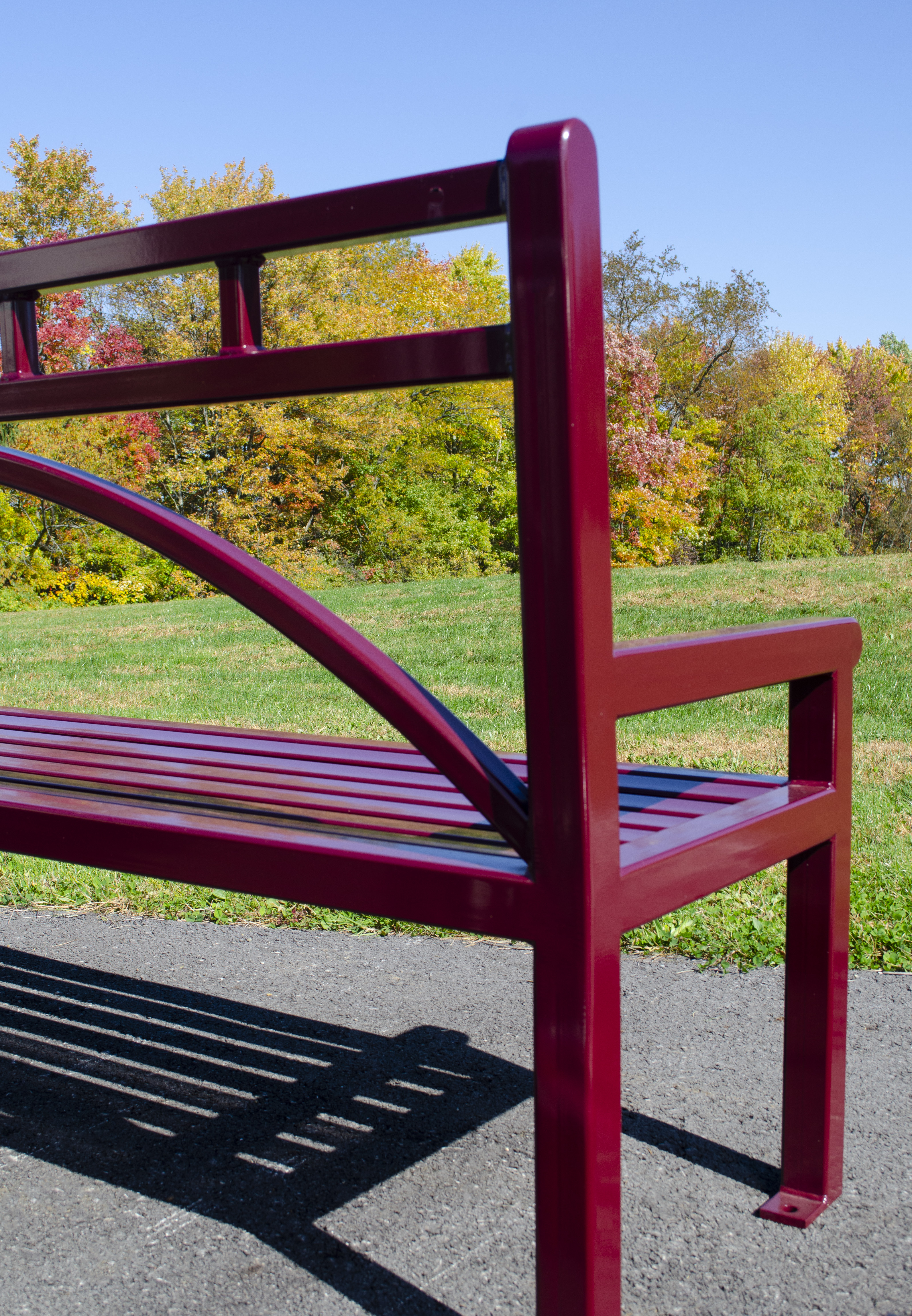 Conservatory Bench With Back 6Ft Burgundy