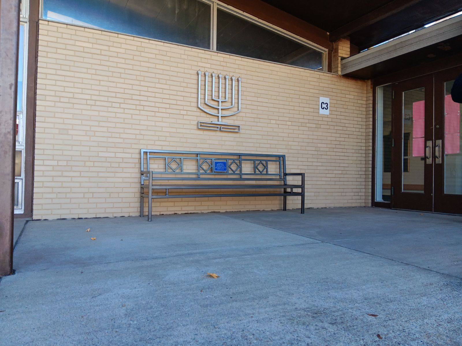 Artisan Bench With Back 8Ft Plaque Bronze Church Synagogue Cheswickpa